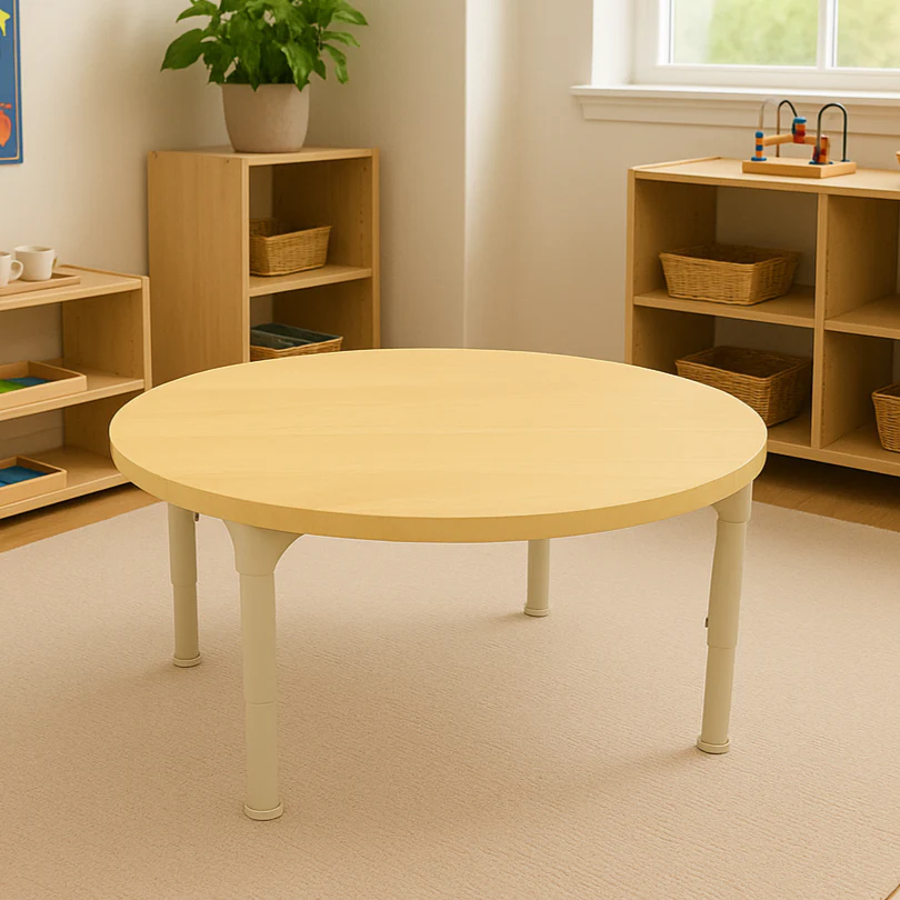 Round Adjustable Kids Table – 36" Diameter, 13" to 17" Height | Toddler & Preschool Activity Table for Classrooms & Daycares - Image 6