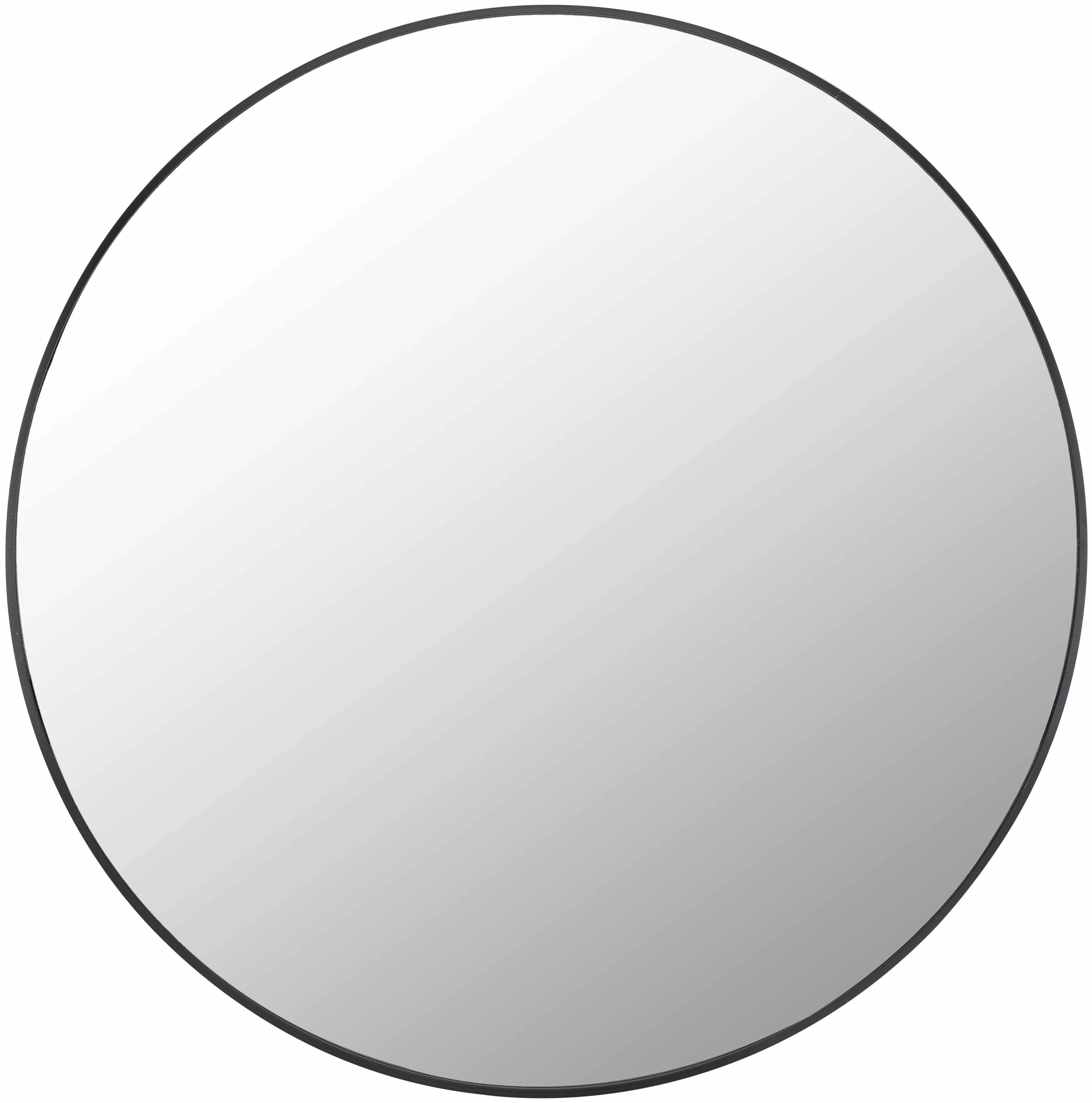 Round Mirror with Black Aluminum Frame - Image 9