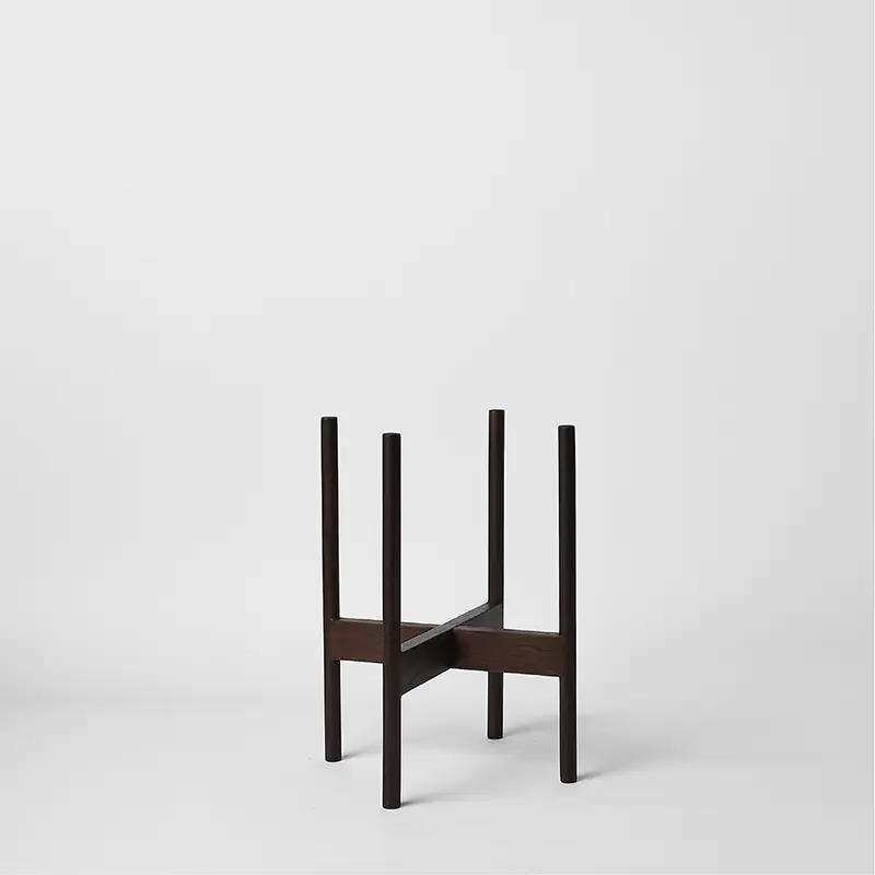 Rounded Hardwood Plant Stand - Image 10