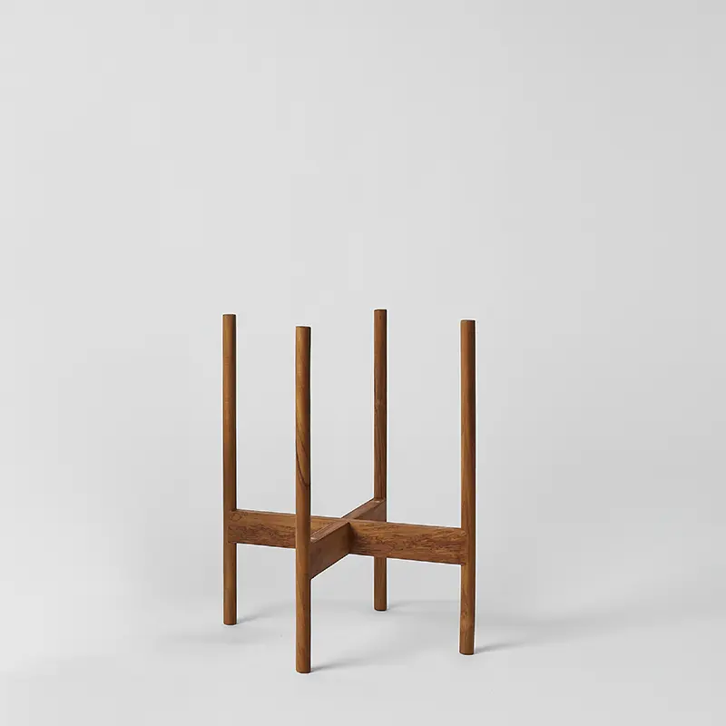 Rounded Hardwood Plant Stand - Image 13