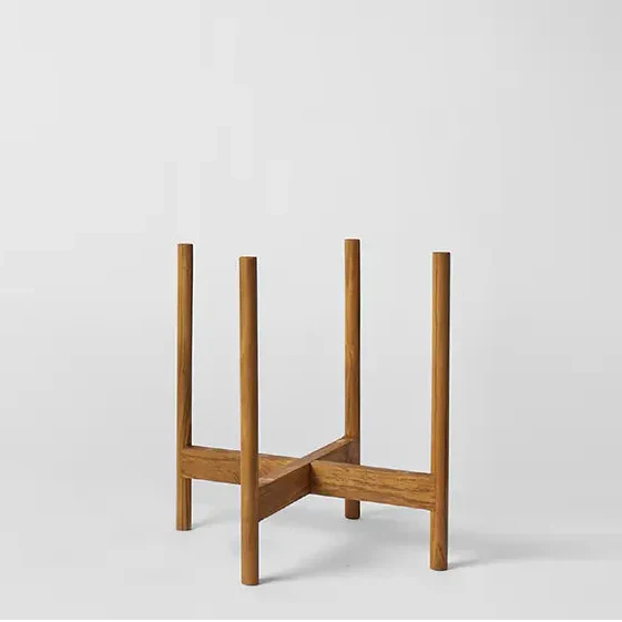 Rounded Hardwood Plant Stand - Image 17