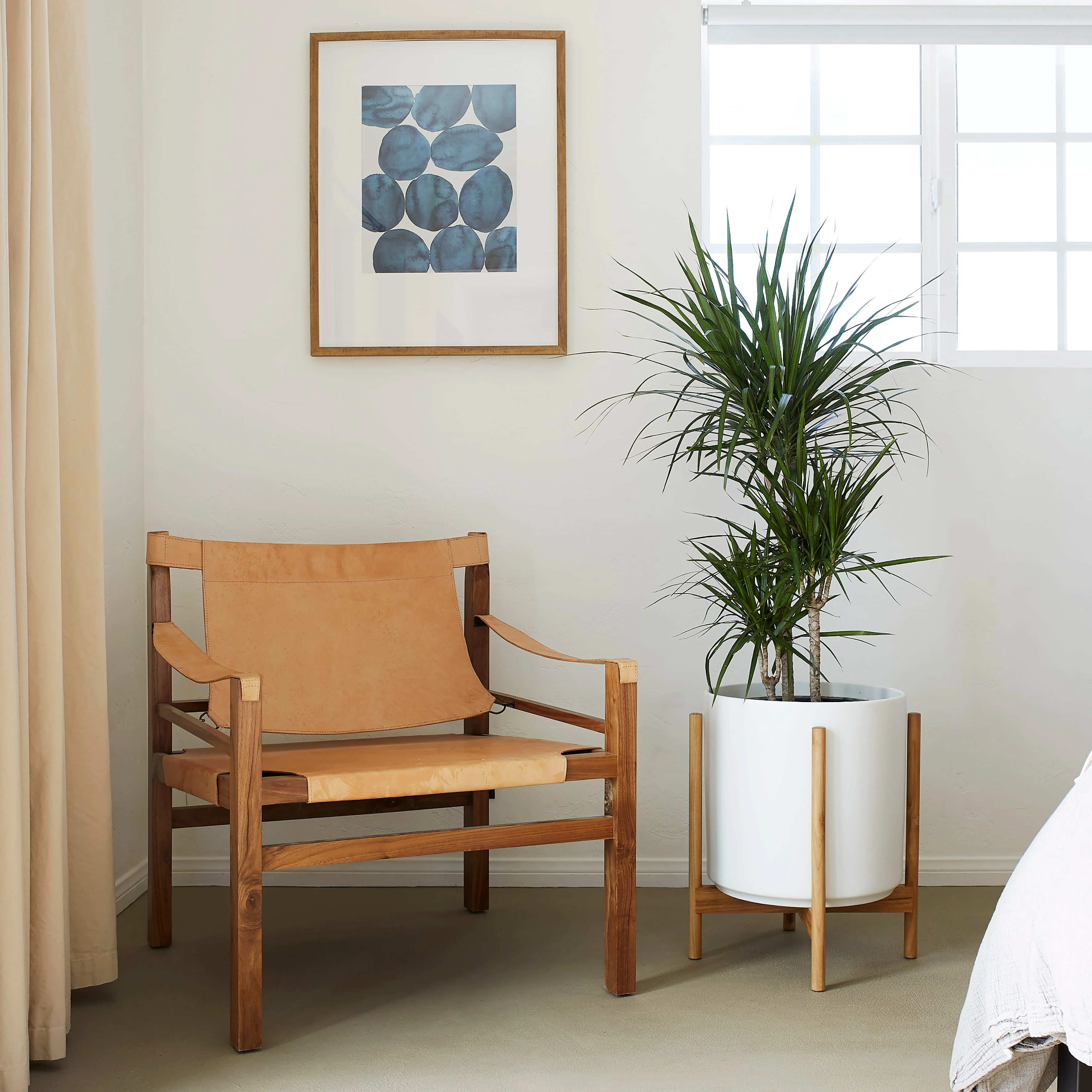 Rounded Hardwood Plant Stand - Image 2