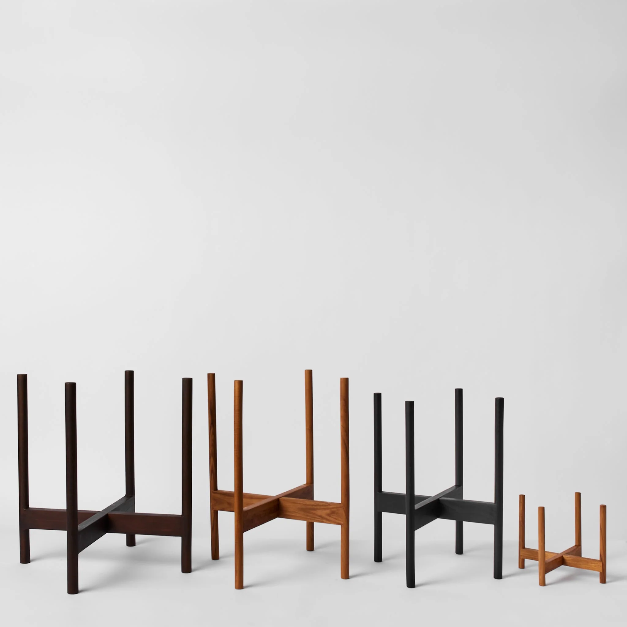 Rounded Hardwood Plant Stand - Image 21