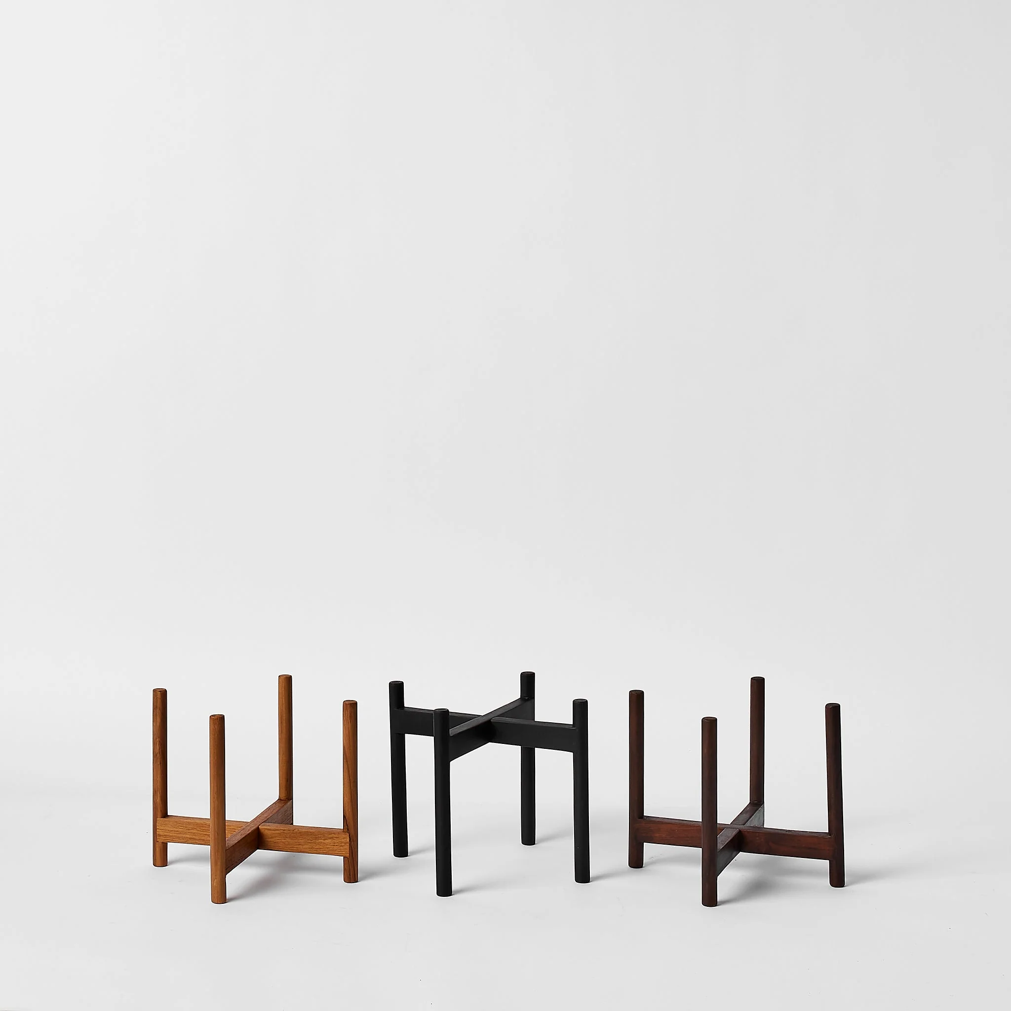 Rounded Hardwood Plant Stand - Image 24