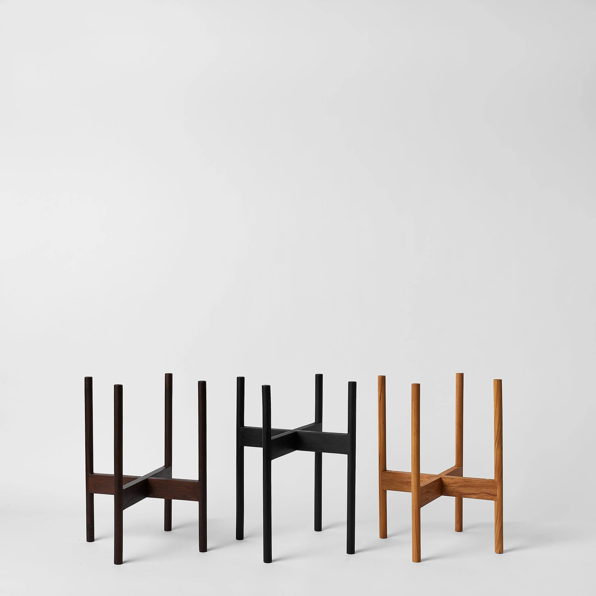 Rounded Hardwood Plant Stand - Image 25