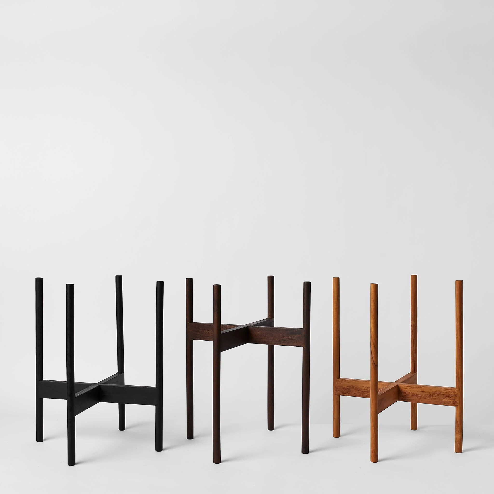 Rounded Hardwood Plant Stand - Image 26