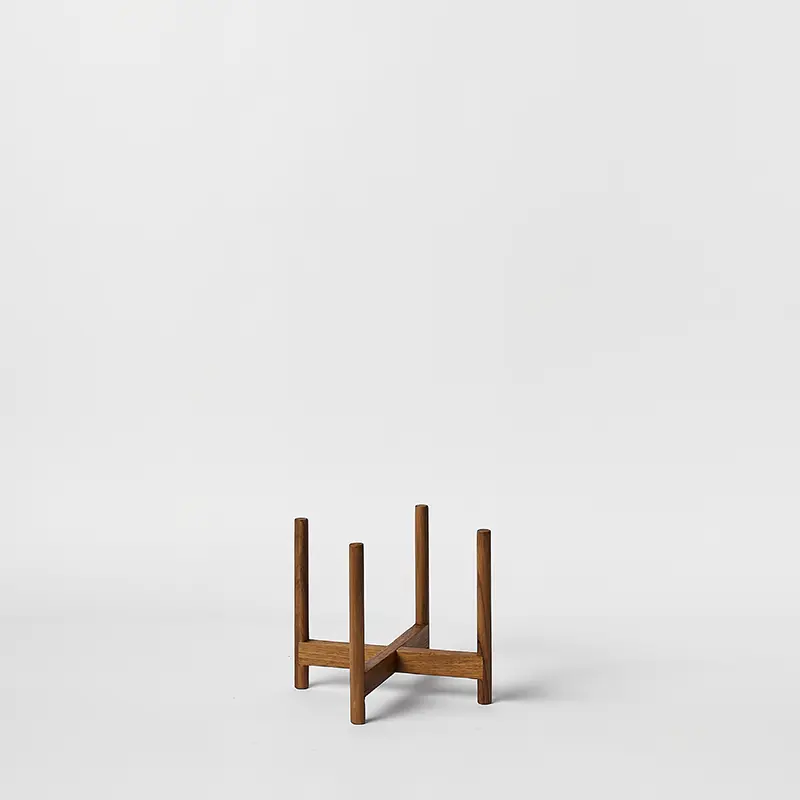 Rounded Hardwood Plant Stand - Image 5