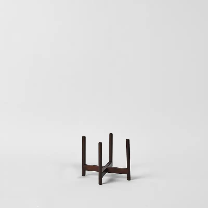 Rounded Hardwood Plant Stand - Image 6