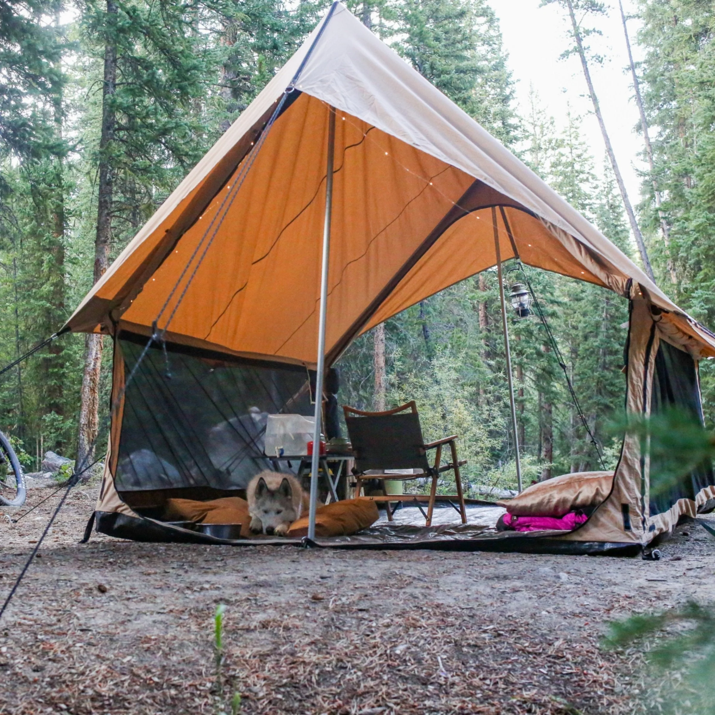 Rover Scout Tent 8'x9' (Sandstone Beige, FWR), Ground Tarp and Sunshade Tarp 100 - Image 2