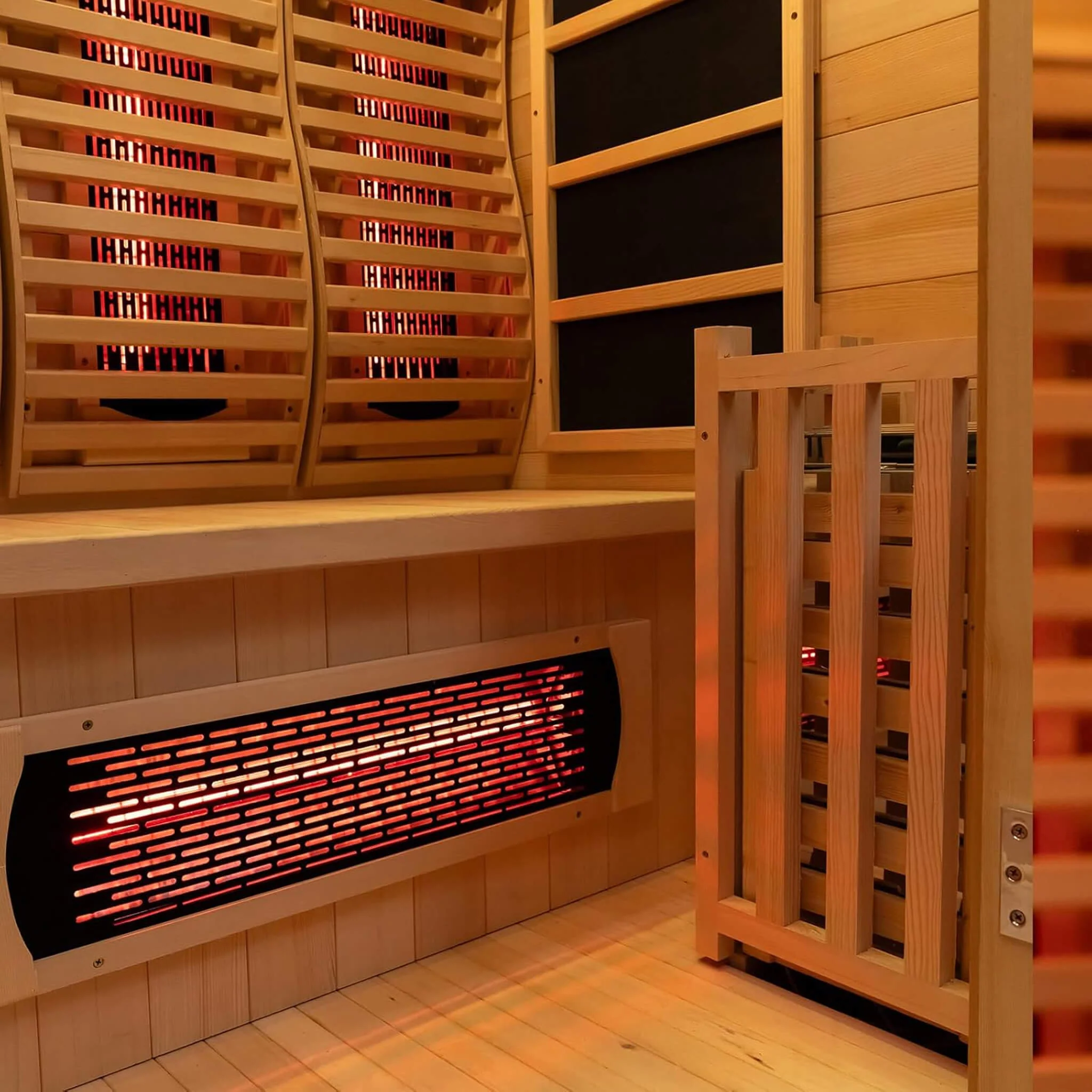 Rövia Luma 2-Person Indoor Hybrid Sauna Room With Infrared And 3.5KW Steam Heater (SAK83750) - Image 10