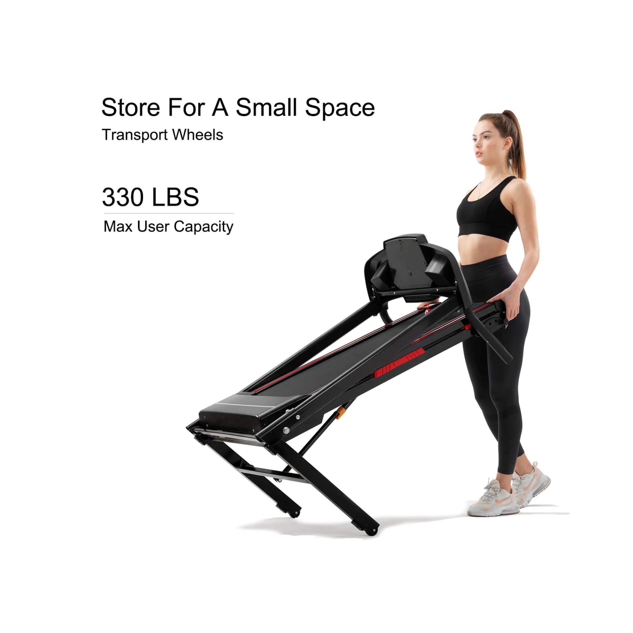 Rovix Portable 3.5HP Space Saving Folding Treadmill W/ Incline & 12 Preset Programs (SAK29735) - Image 11