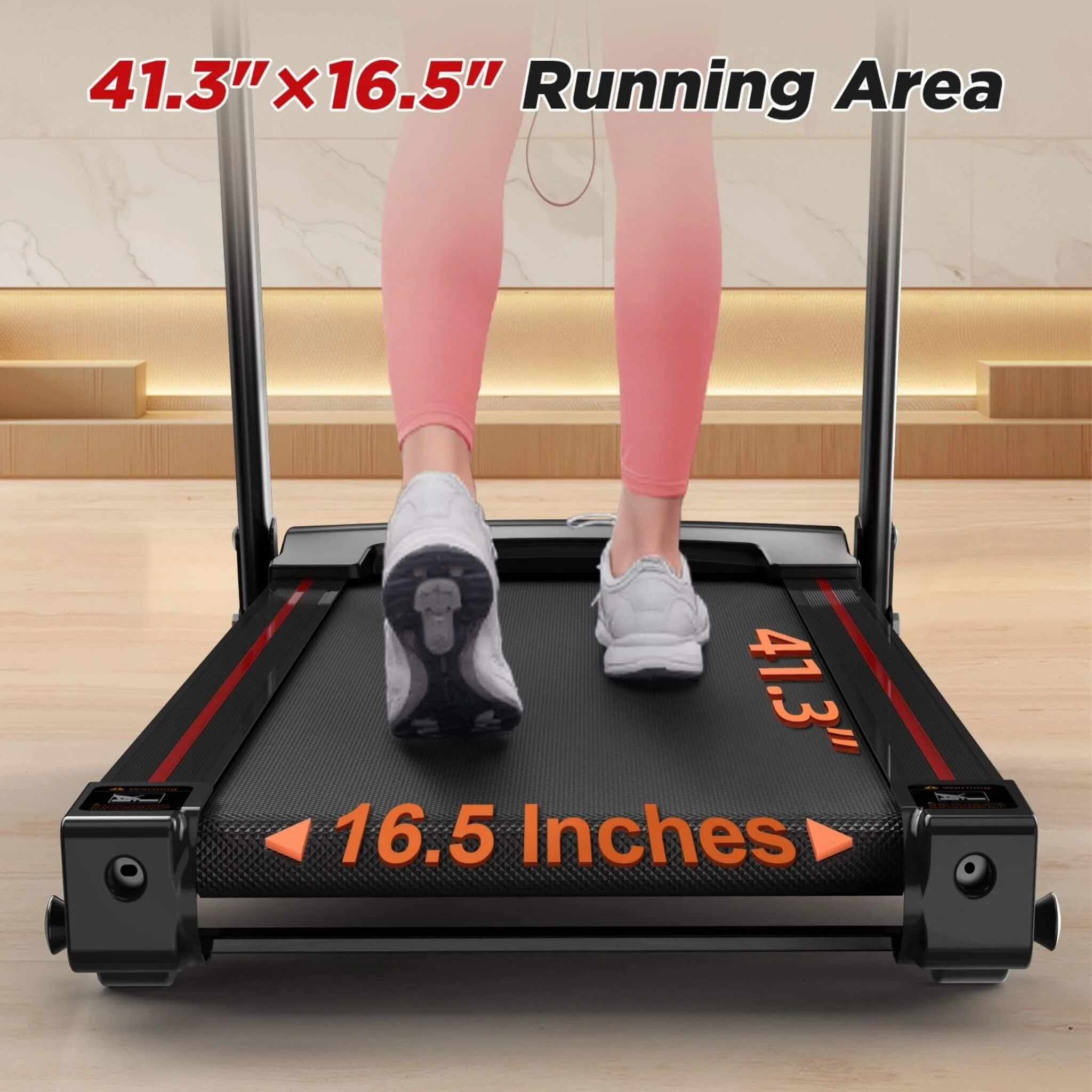 Rovix Portable 3.5HP Space Saving Folding Treadmill W/ Incline & 12 Preset Programs (SAK29735) - Image 14
