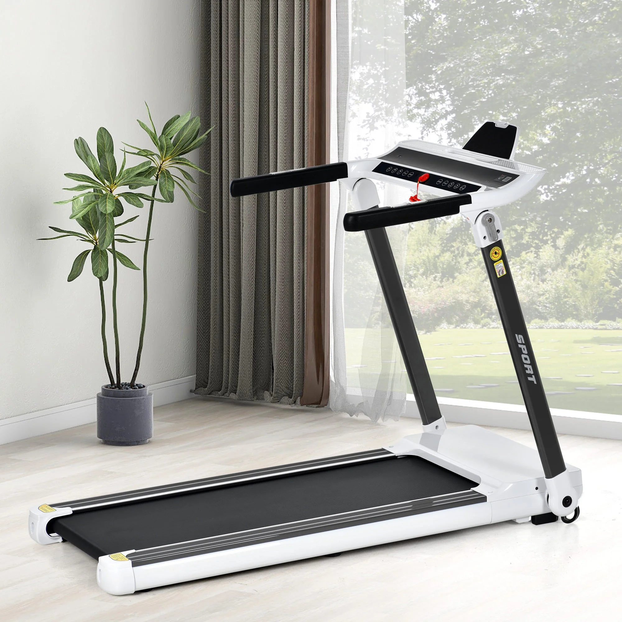 Rovix Portable Compact Home Cardio Fitness Treadmill With 3.5HP Electric Motor & Bluetooth Speakers (SAK32416) - Image 8