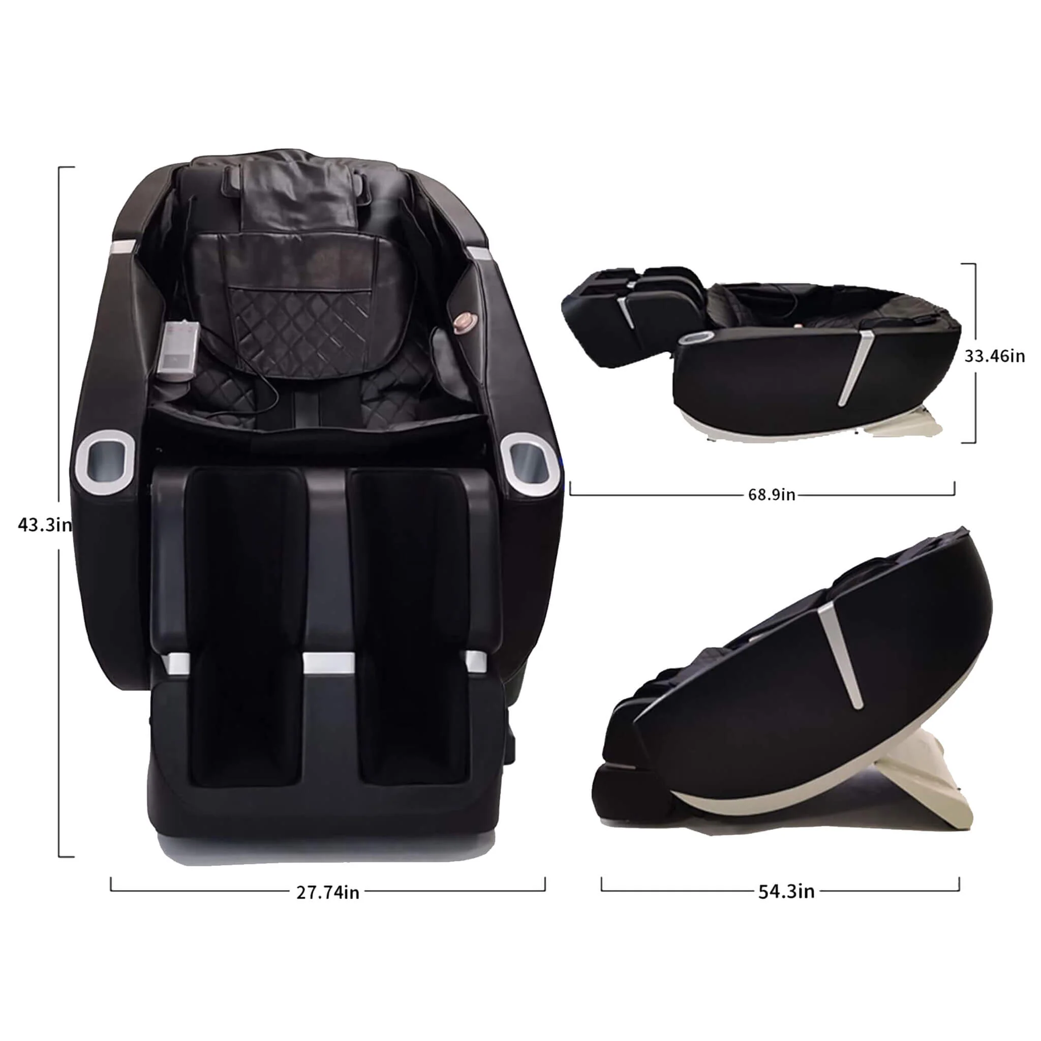 Rovix Premium Zero Gravity Full Body Multifunction Massage Chair With Auto Body Scan (SAK72182) - Image 4