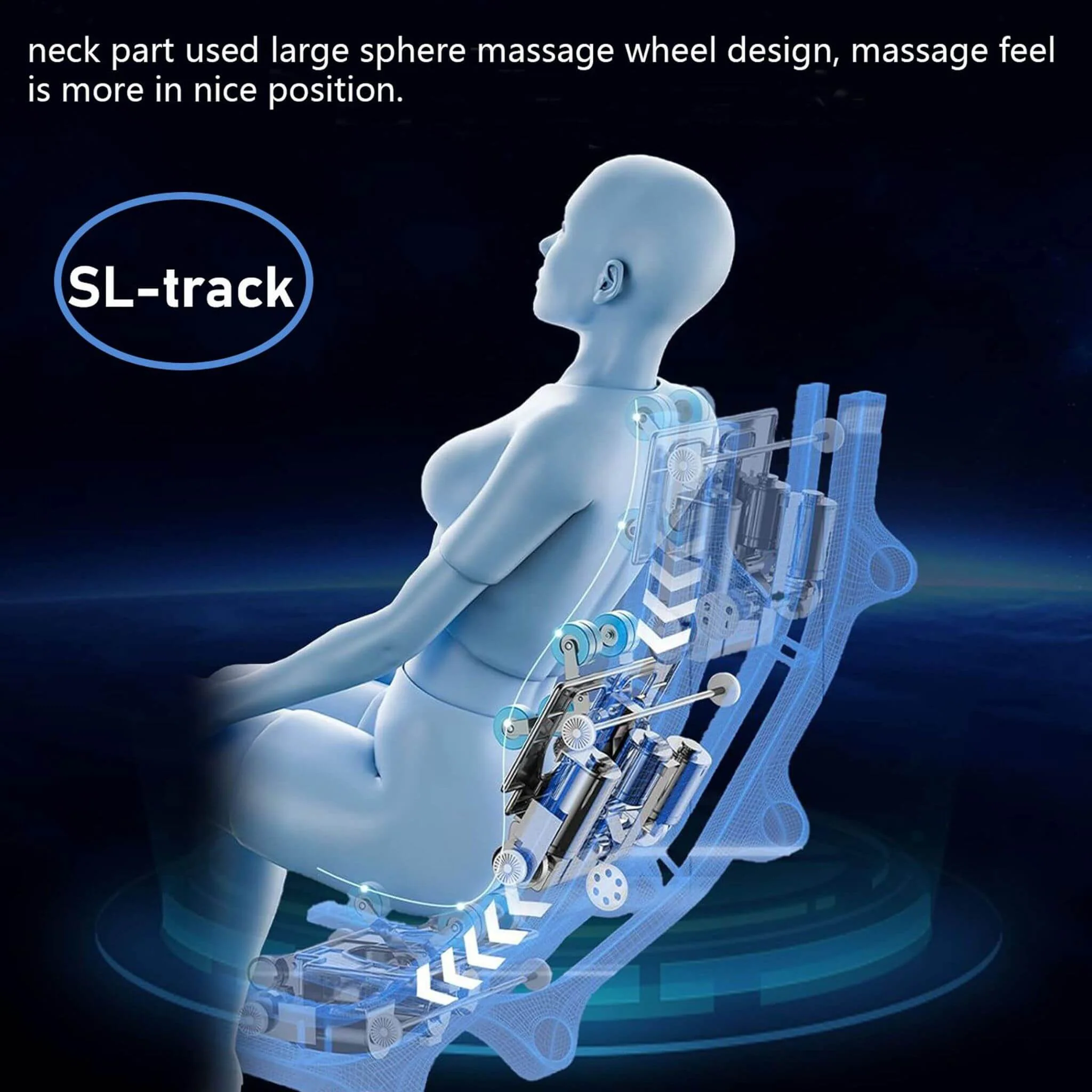Rovix Premium Zero Gravity Full Body Multifunction Massage Chair With Auto Body Scan (SAK72182) - Image 9