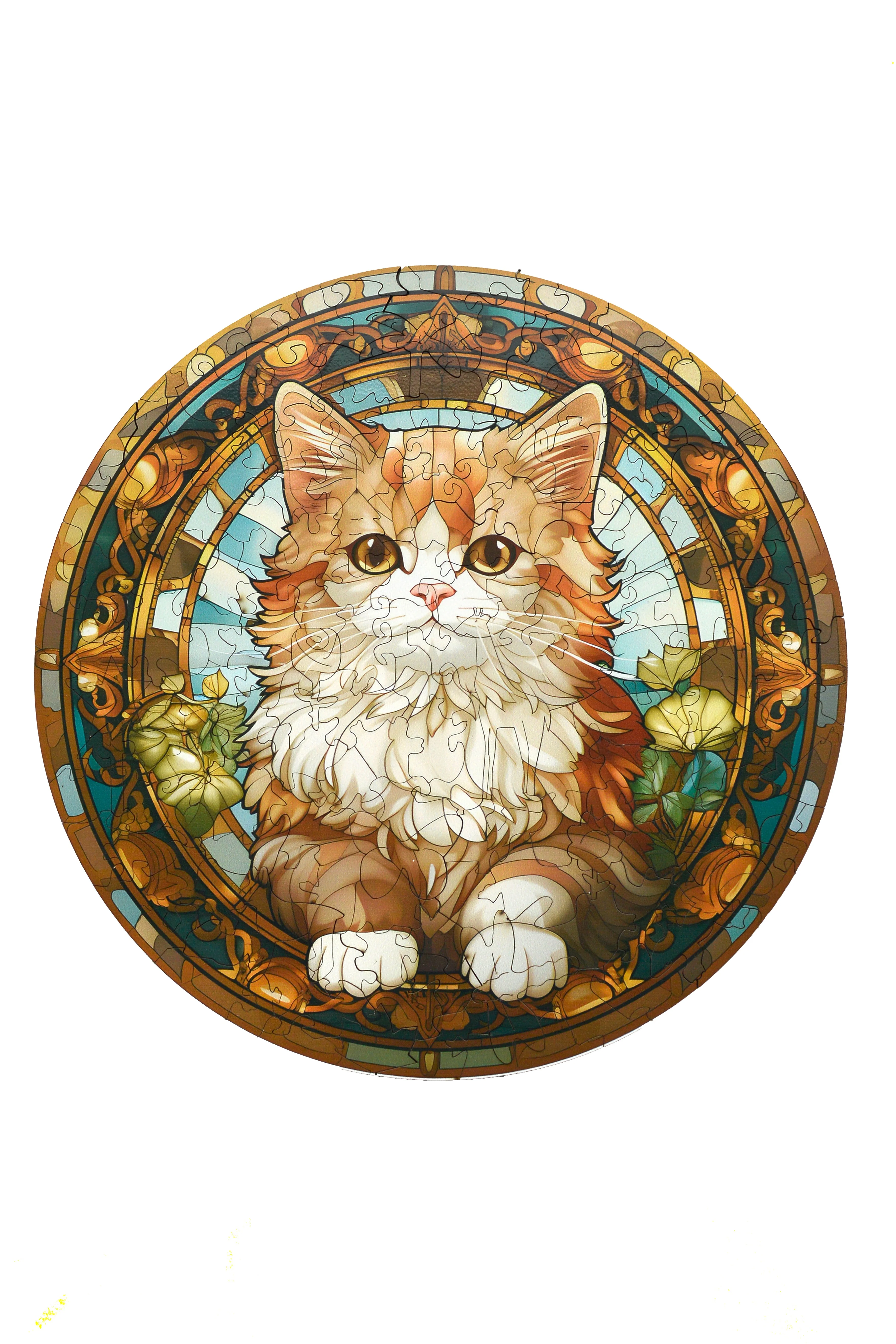 Royal Cat- Jigsaw Wooden Puzzle by Wizardi F07N9-33 - Image 4