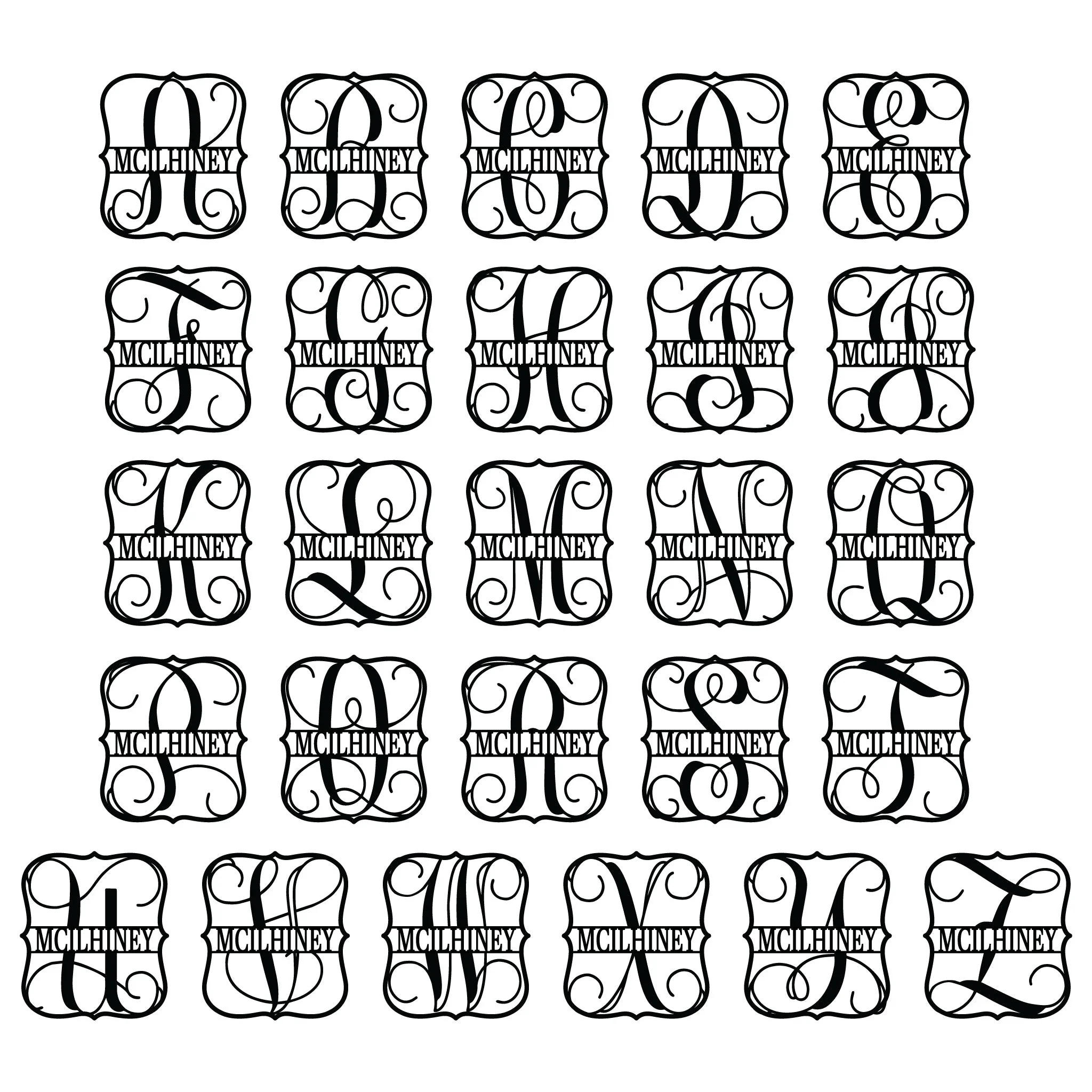 Royal Split Monogram Sign - Image 2
