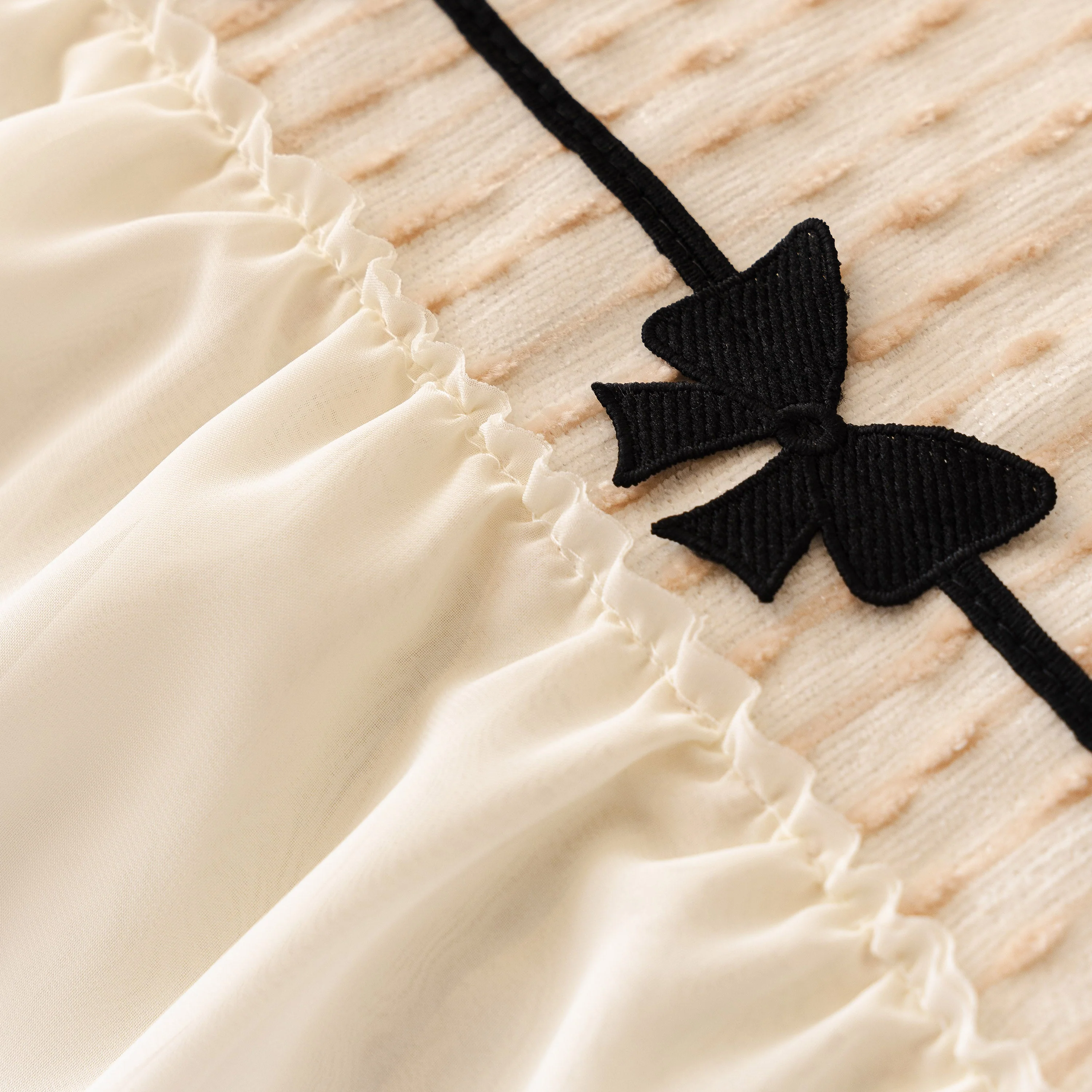 Ruffled Sofa Cover with Bowknot Decor, French Country Style Skirted Couch Slipcover - Image 20