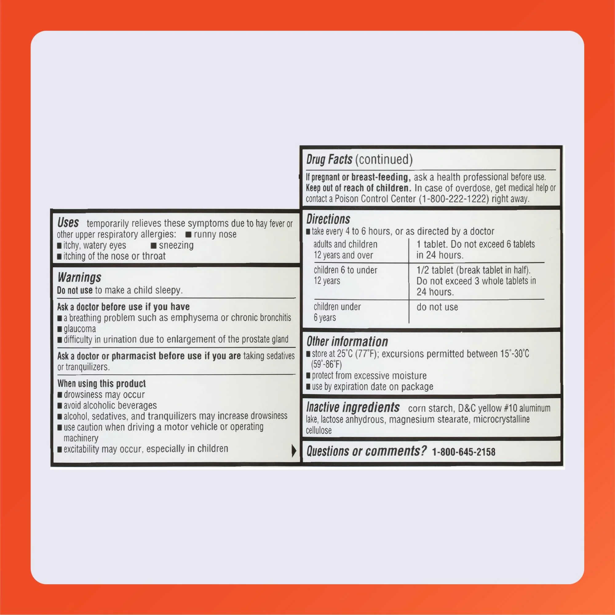 Rugby 4 Hour Aller-chlor - Chlorpheniramine Maleate 4 mg - Antihistamine - 1000 Tablets (1 Pack) - Image 2