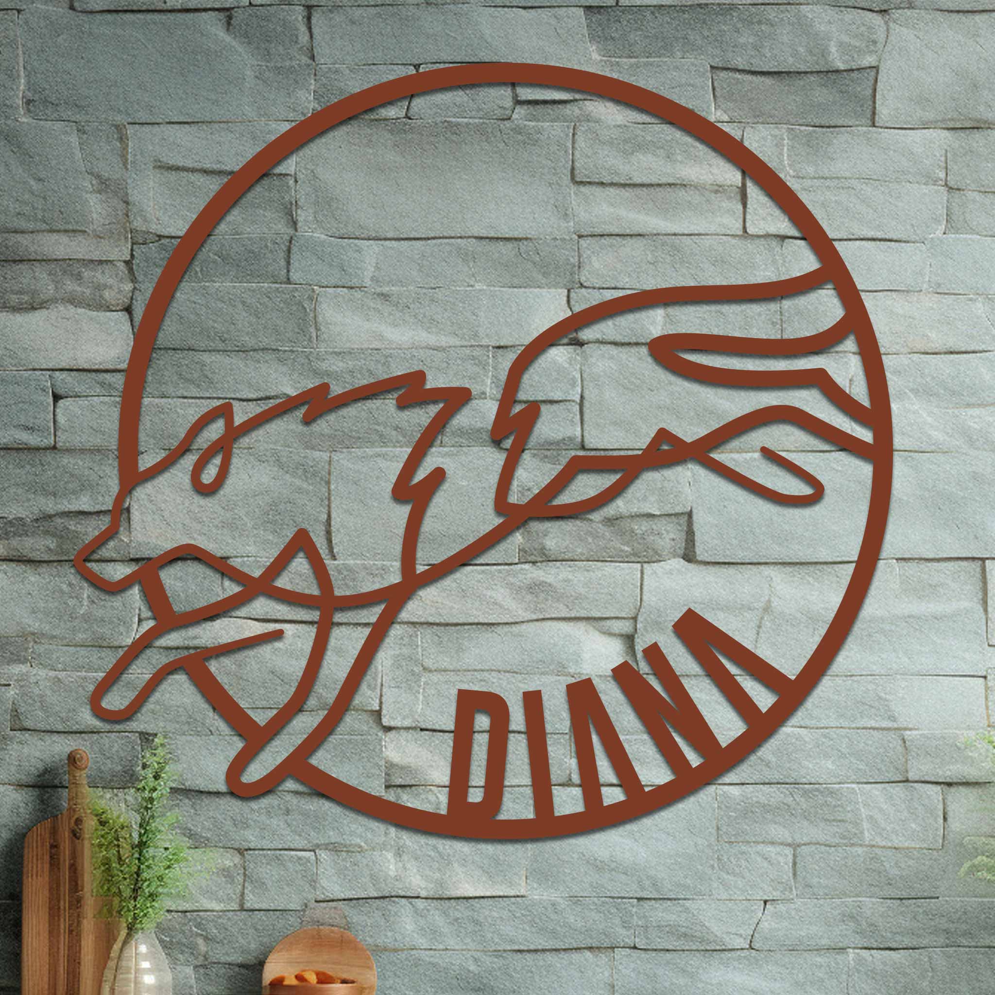 Running Wolf Name Sign - Image 6