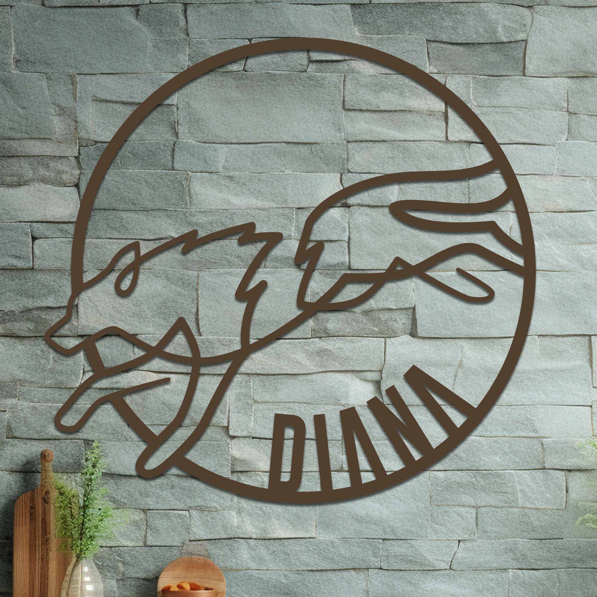 Running Wolf Name Sign - Image 7