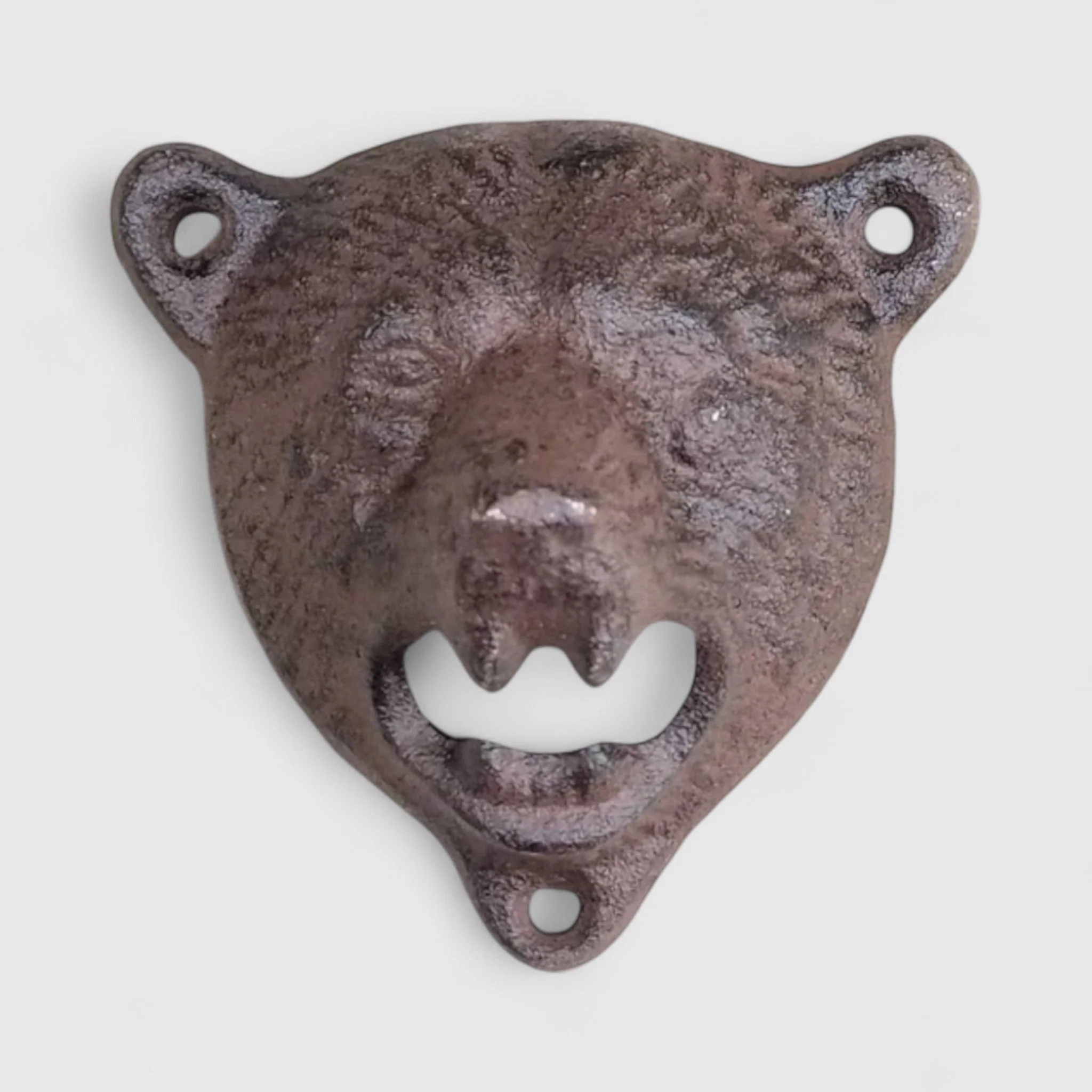 Rustic Cast Iron Bear Bottle Opener, Lodge-Style Bar Accessory - Image 2