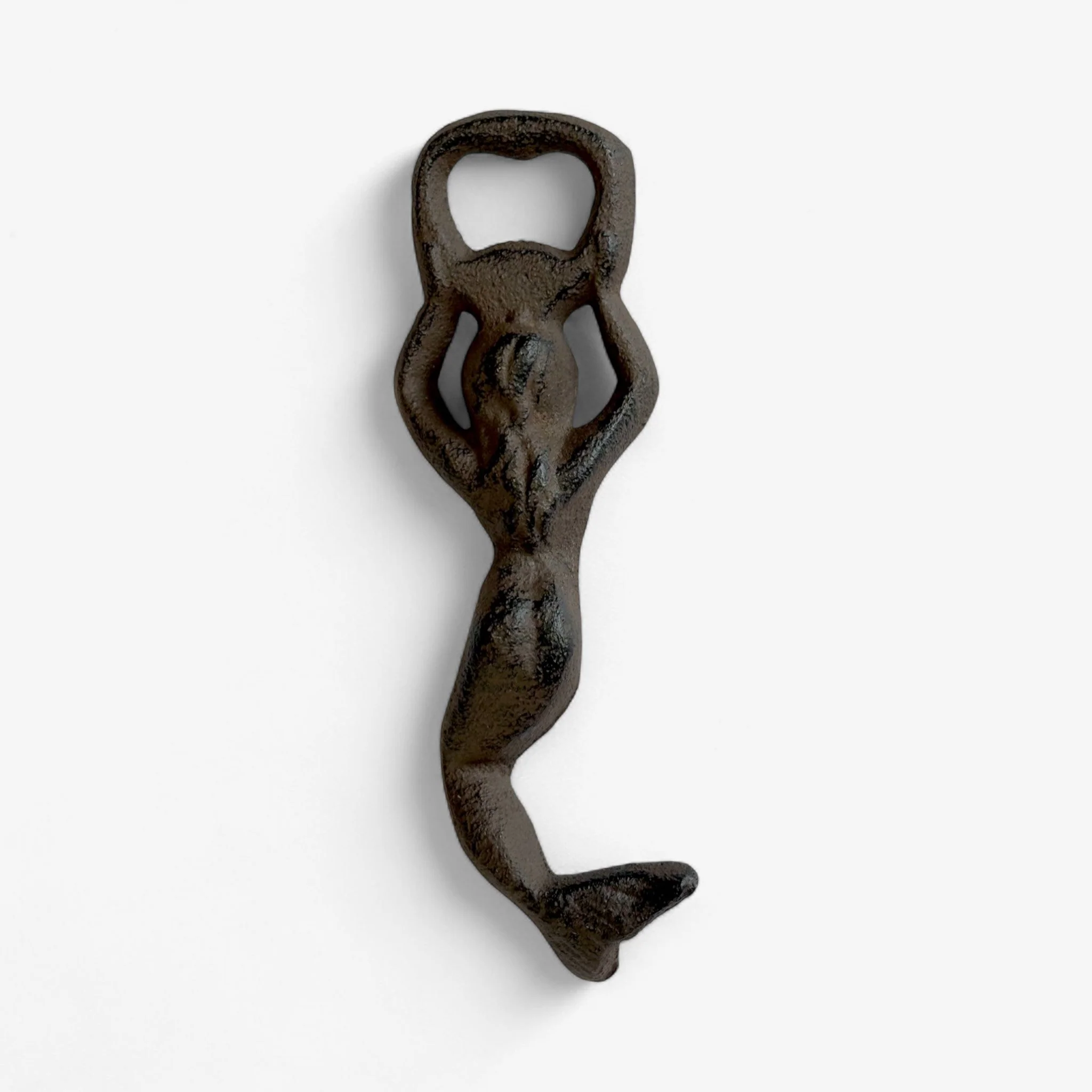 Rustic Cast Iron Mermaid Bottle Opener, Nautical Beach Decor Accent - Image 3