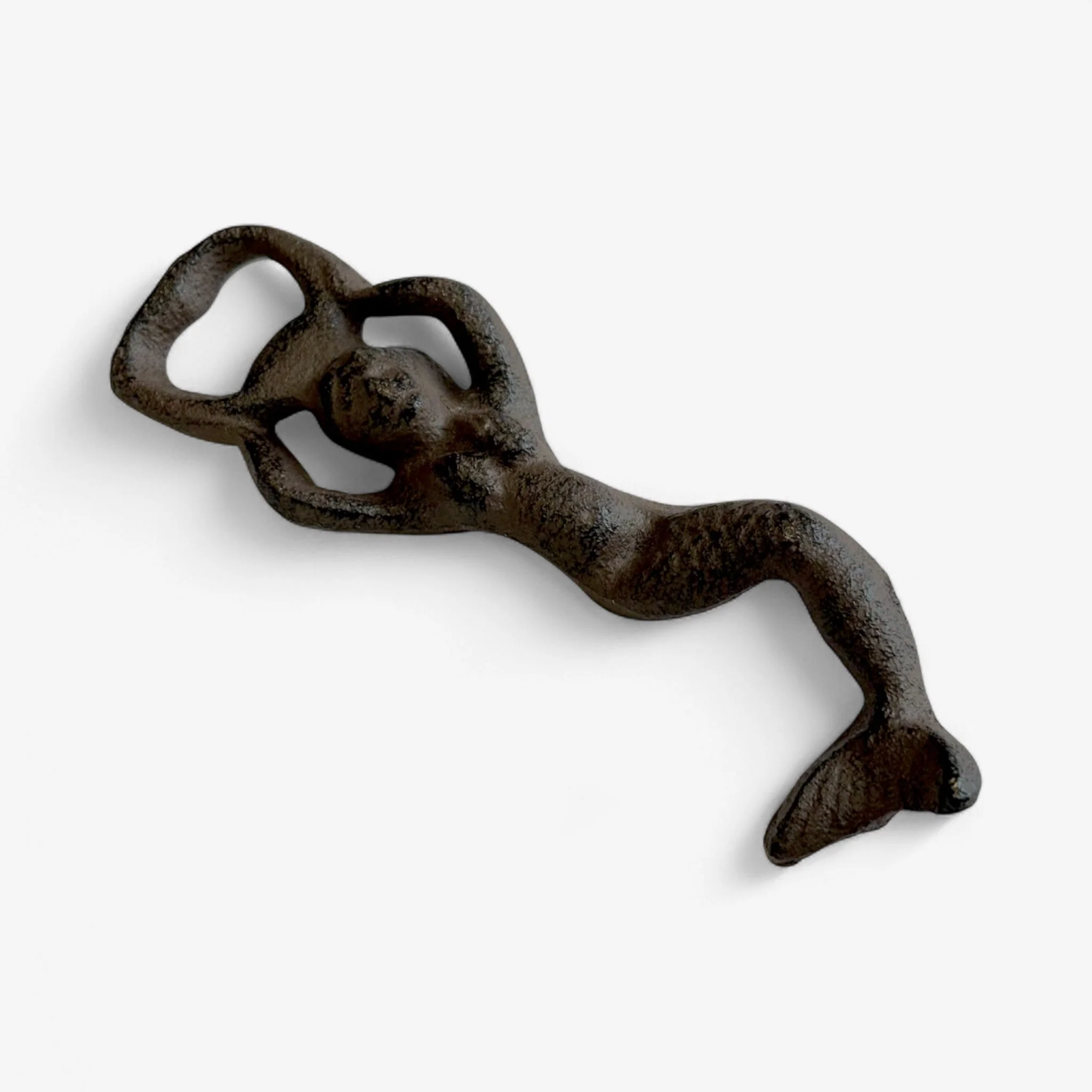 Rustic Cast Iron Mermaid Bottle Opener, Nautical Beach Decor Accent - Image 5