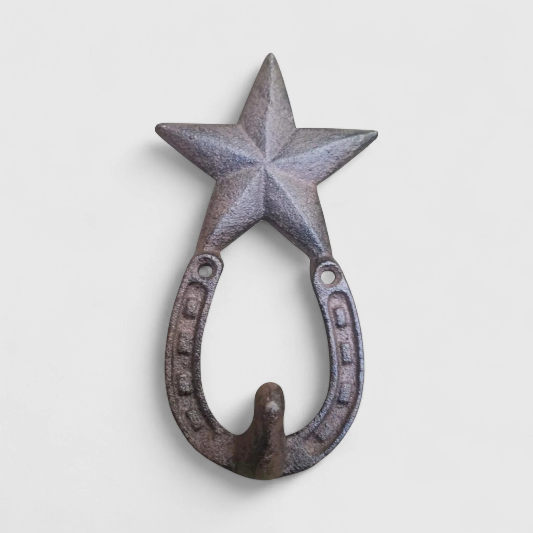 Rustic Cast Iron Star Hook - Farmhouse Western Wall Hanger - Image 2