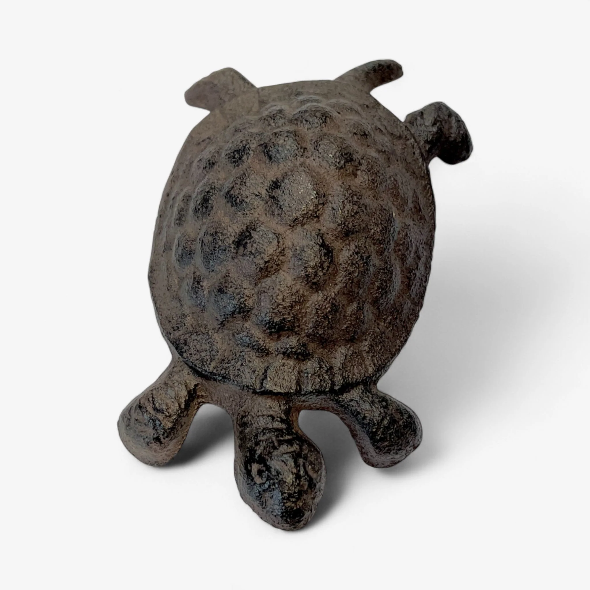 Rustic Cast Iron Turtle Garden Statue, Whimsical Outdoor Decor - Image 4