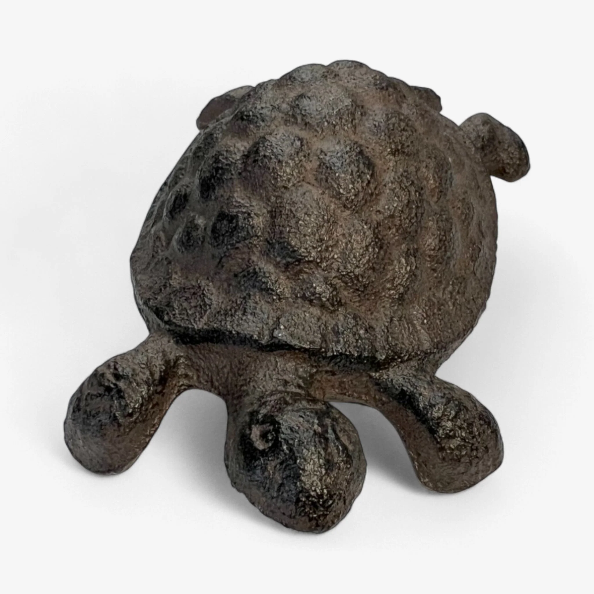 Rustic Cast Iron Turtle Garden Statue, Whimsical Outdoor Decor - Image 5