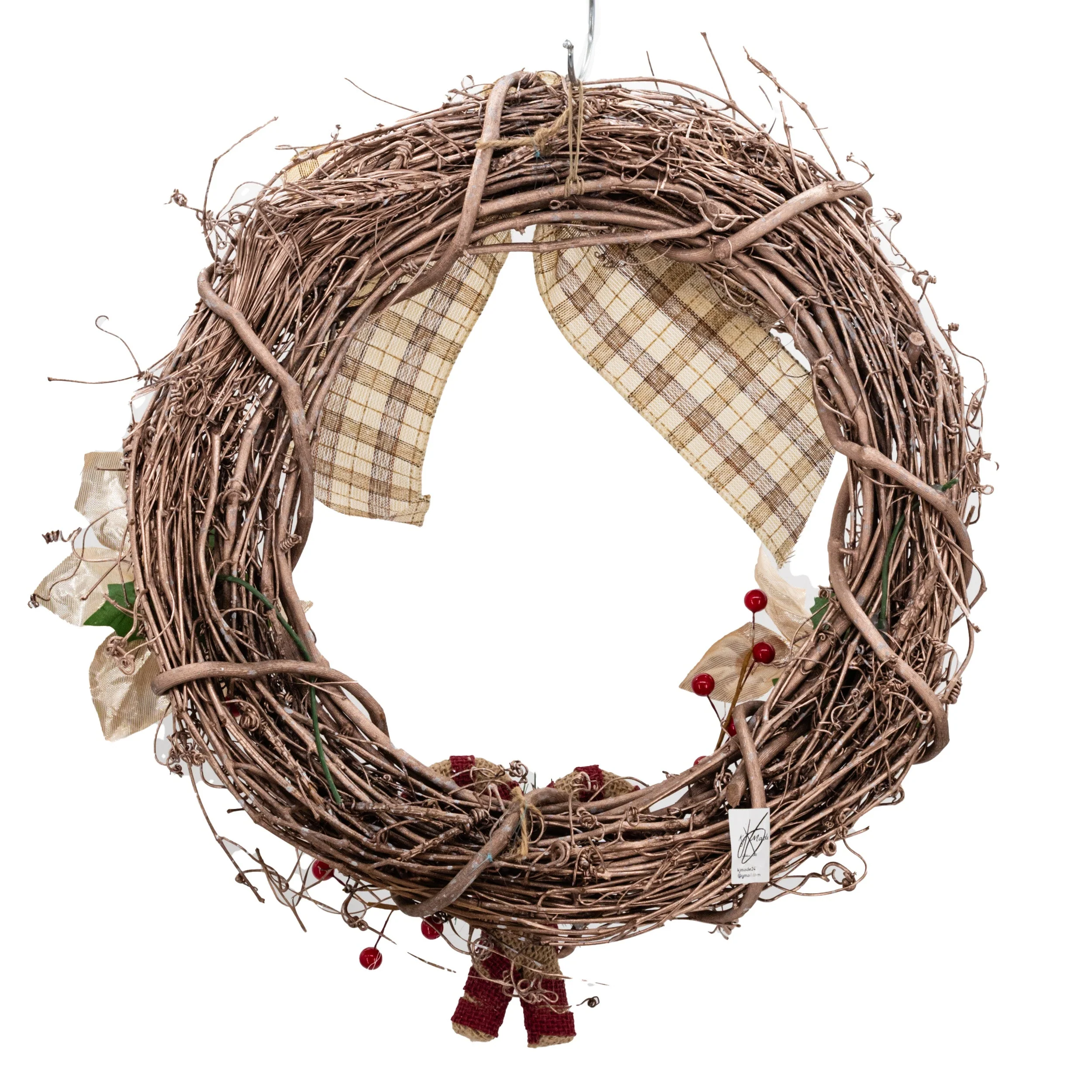 Rustic Country Style Christmas Wreath | KJ Made - Image 2