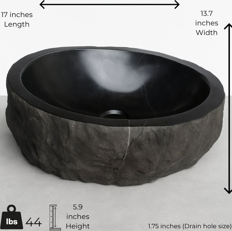 Rustic Handcrafted Marble Sink - Image 2