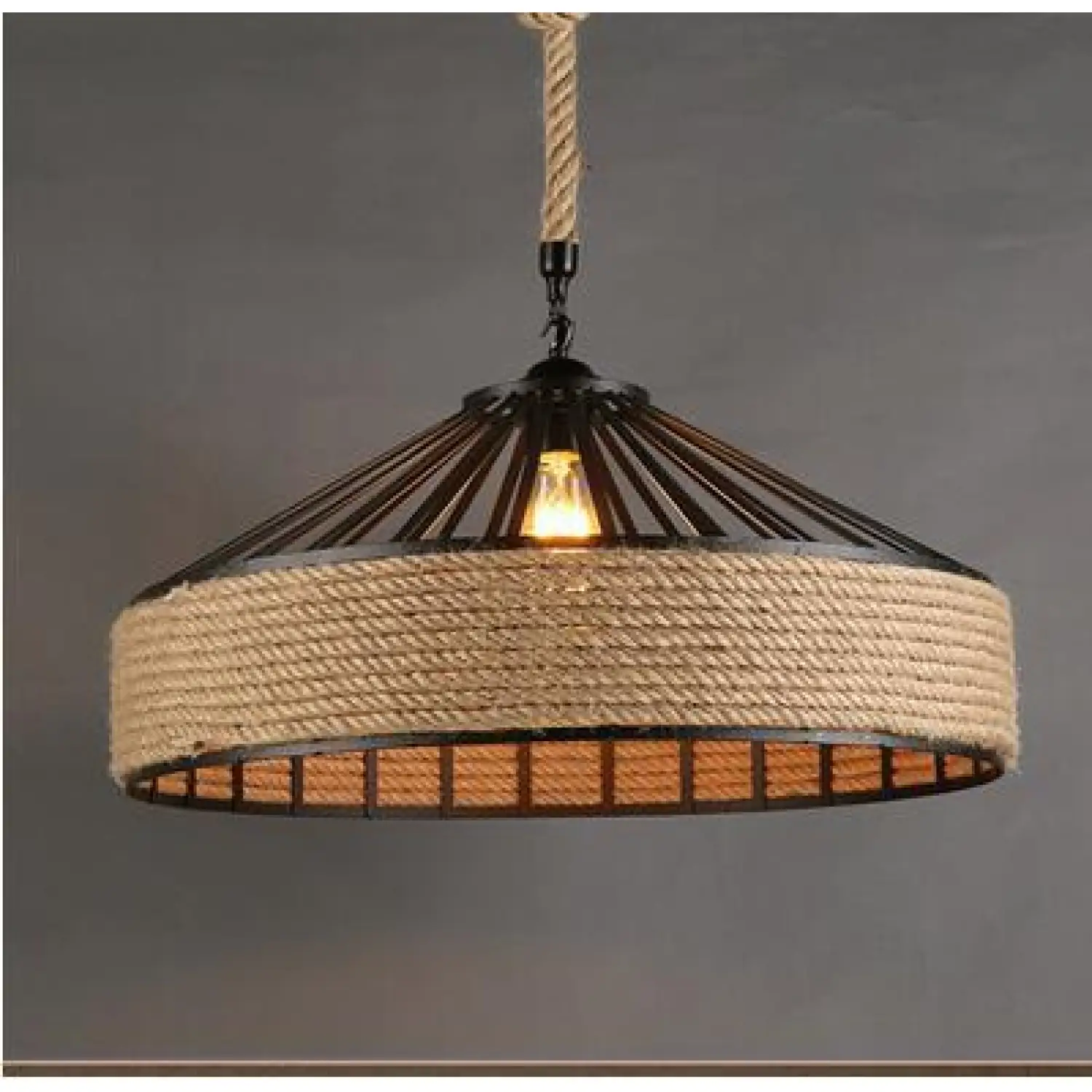 Rustic Hemp Rope Chandelier for Cozy Living Rooms and Dining Areas - Image 2