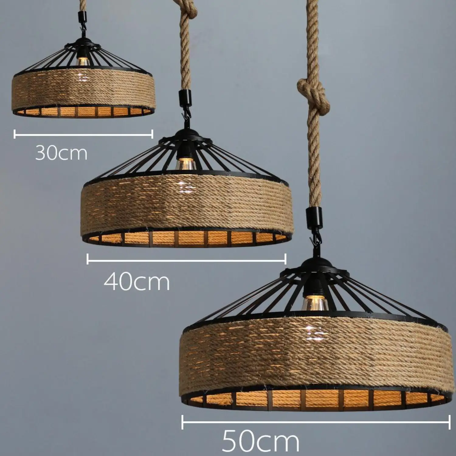 Rustic Hemp Rope Chandelier for Cozy Living Rooms and Dining Areas - Image 4