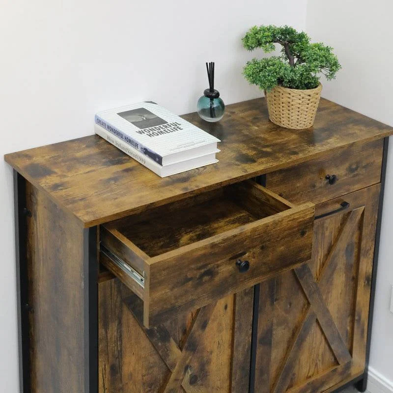 Rustic Multipurpose 2 Drawer / 2 Tilt Out 10gL Kitchen Laundry Trash/Recycle Storage - Image 3