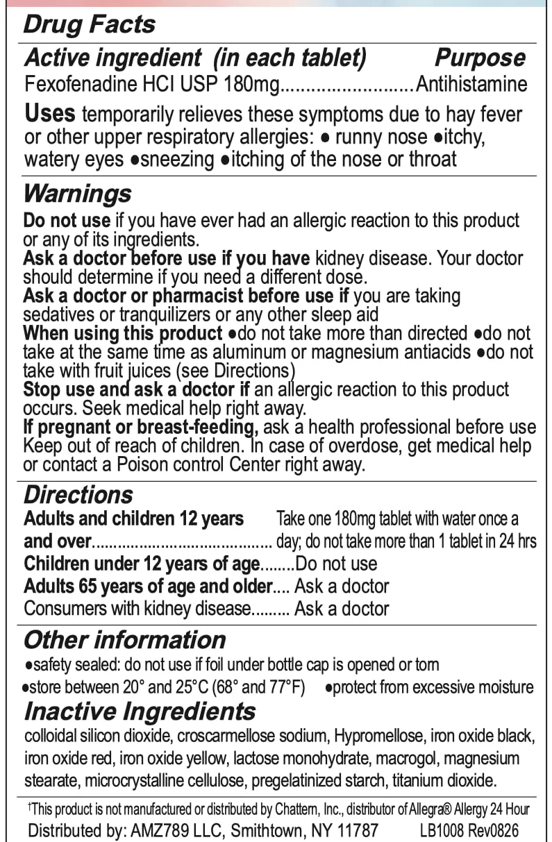 RXZELL Allergy Relief | Fexofenadine HCl 180mg, 24-Hour Antihistamine, Non-Drowsy (30 Count (Pack of 2)) - Image 2