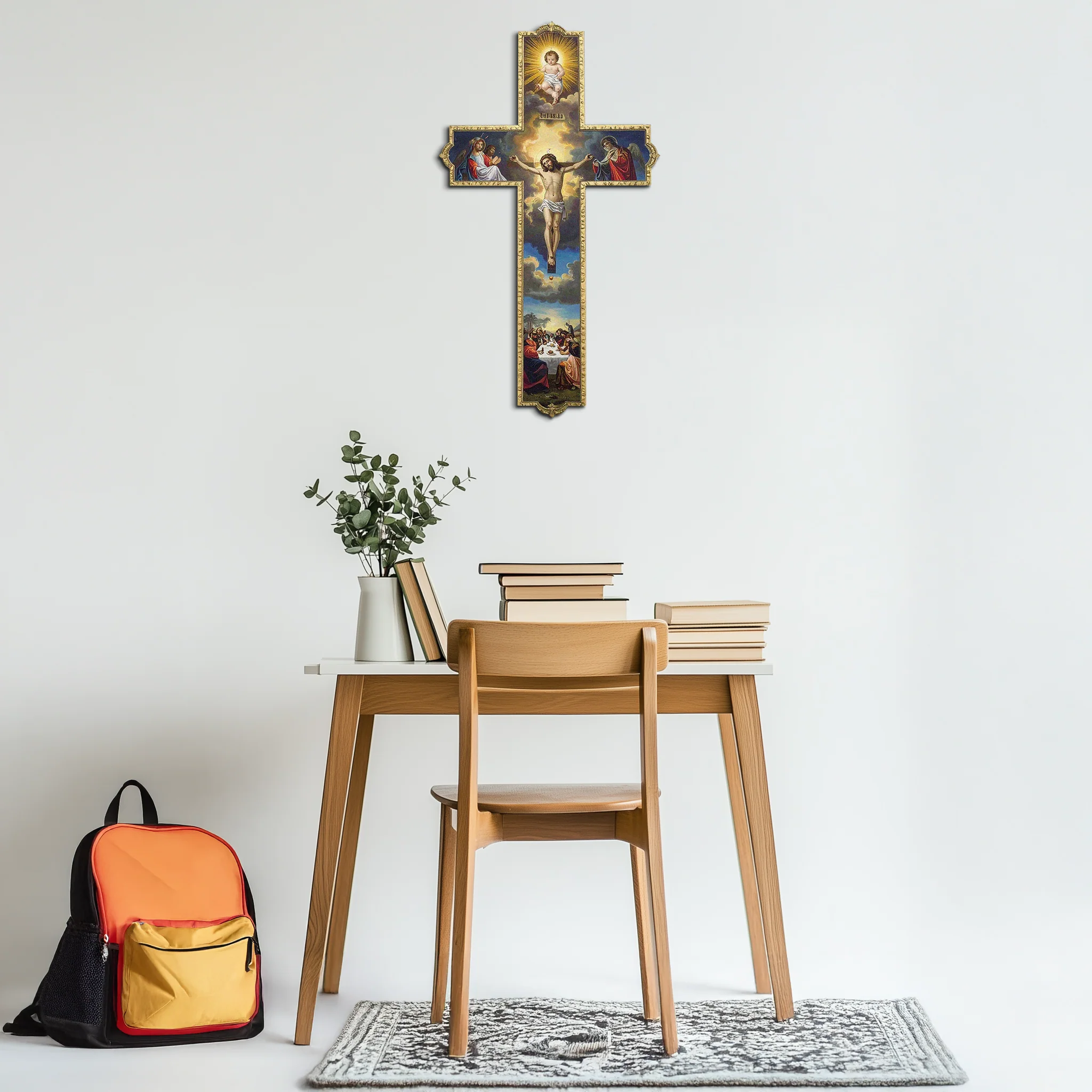 Sacred Cross Metal Wall Art – Christian UV Printed Religious Decor-KAFUVM011 - Image 6