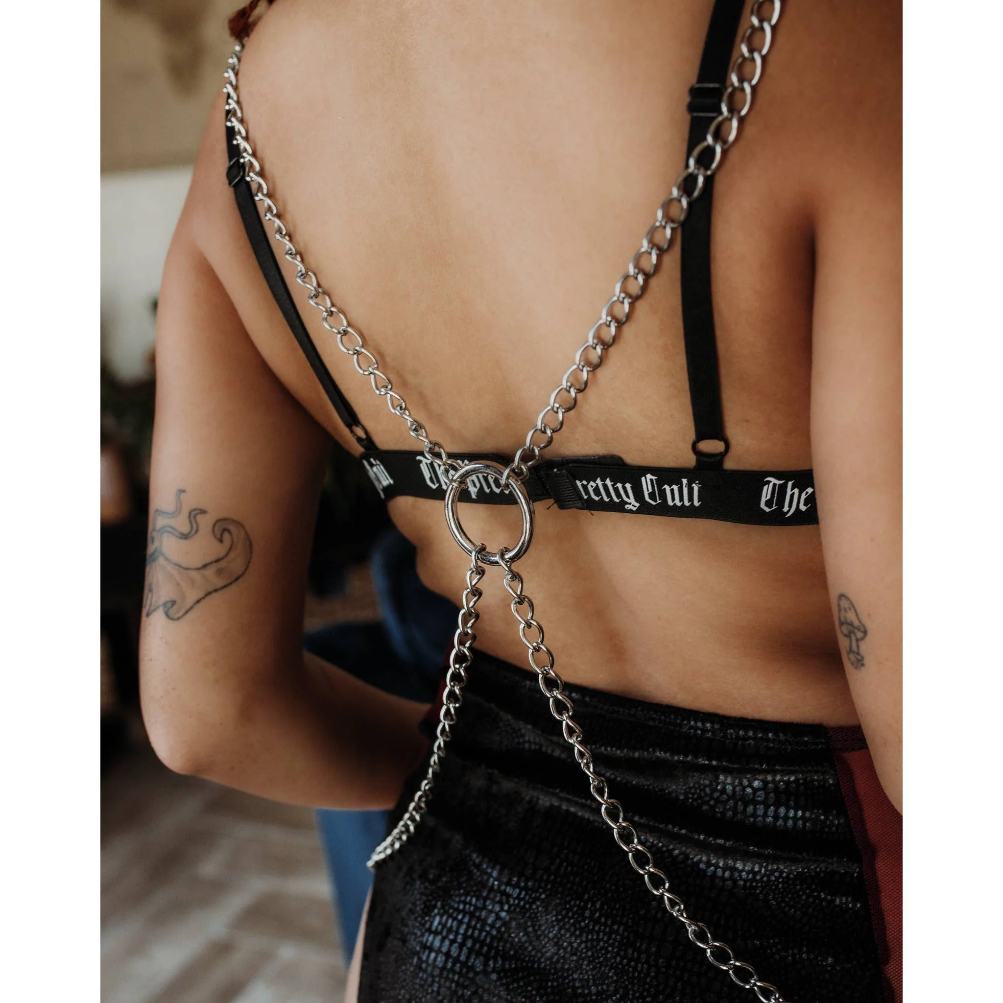 Sacrifiant Harness Body Jewelry | Silver Metal Chain Fashion Harness Accessory - Image 4
