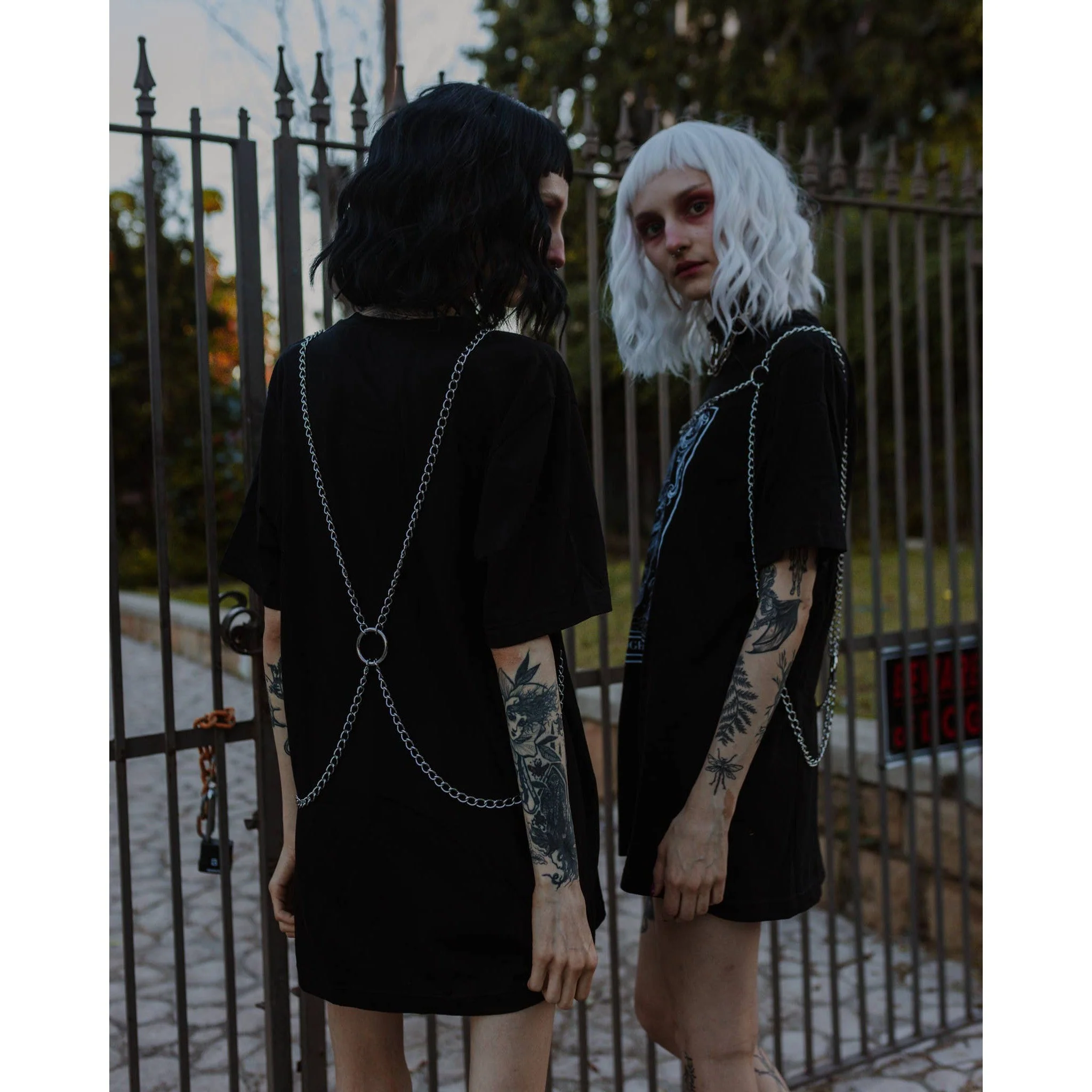 Sacrifiant Harness Body Jewelry | Silver Metal Chain Fashion Harness Accessory - Image 9
