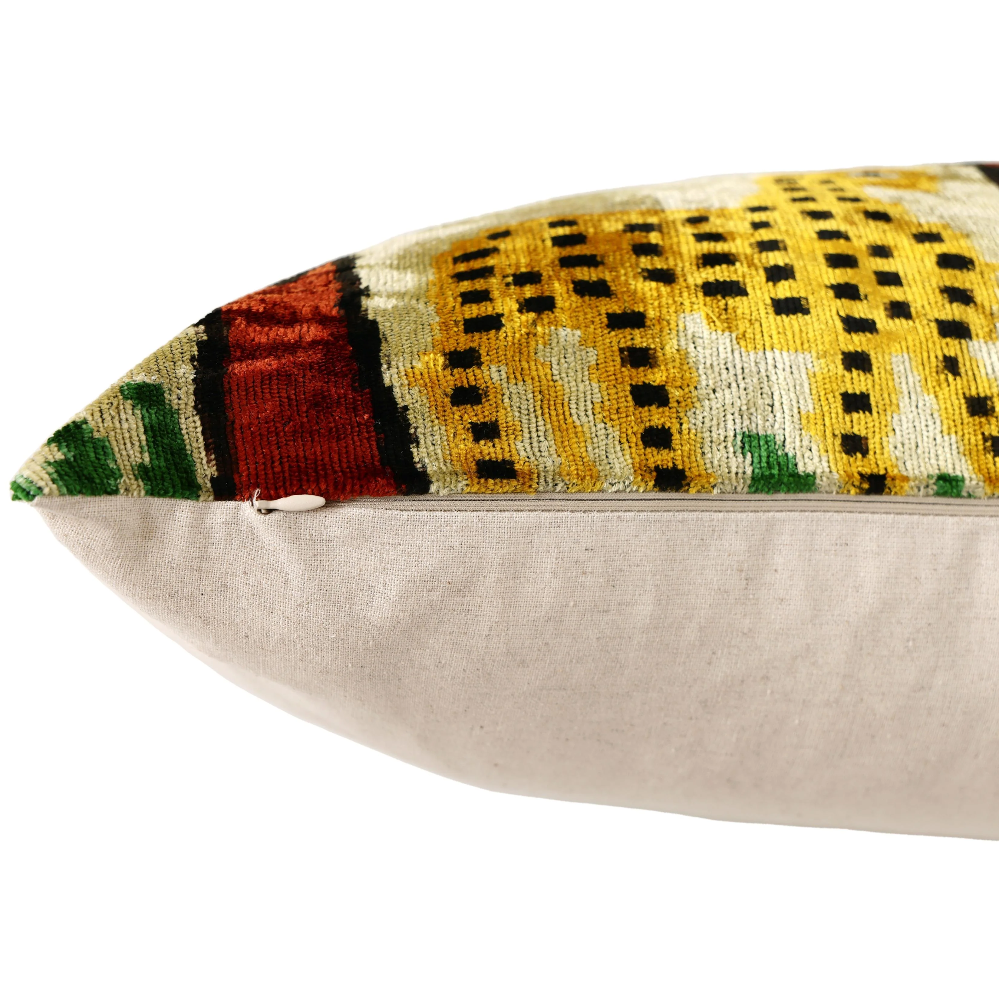 Safari Scene Silk Velvet Pillow 16x24 Handmade Luxury Cushion - Image 6