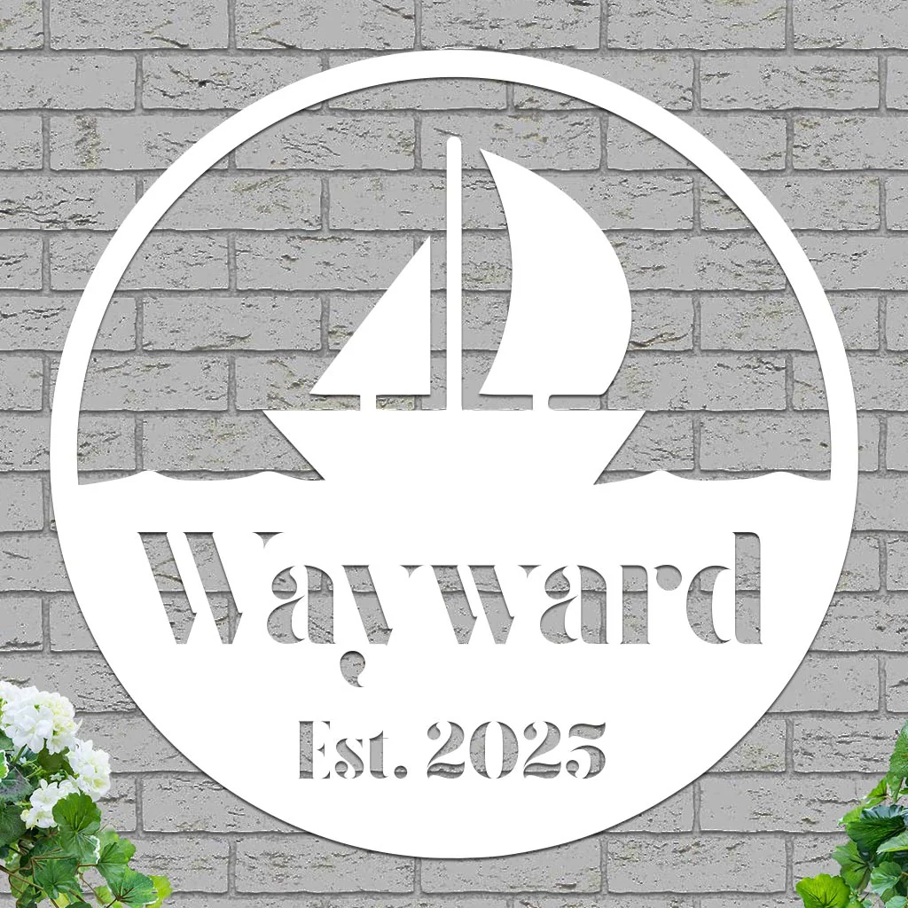 Sailboat Family Name Established Sign - Image 2