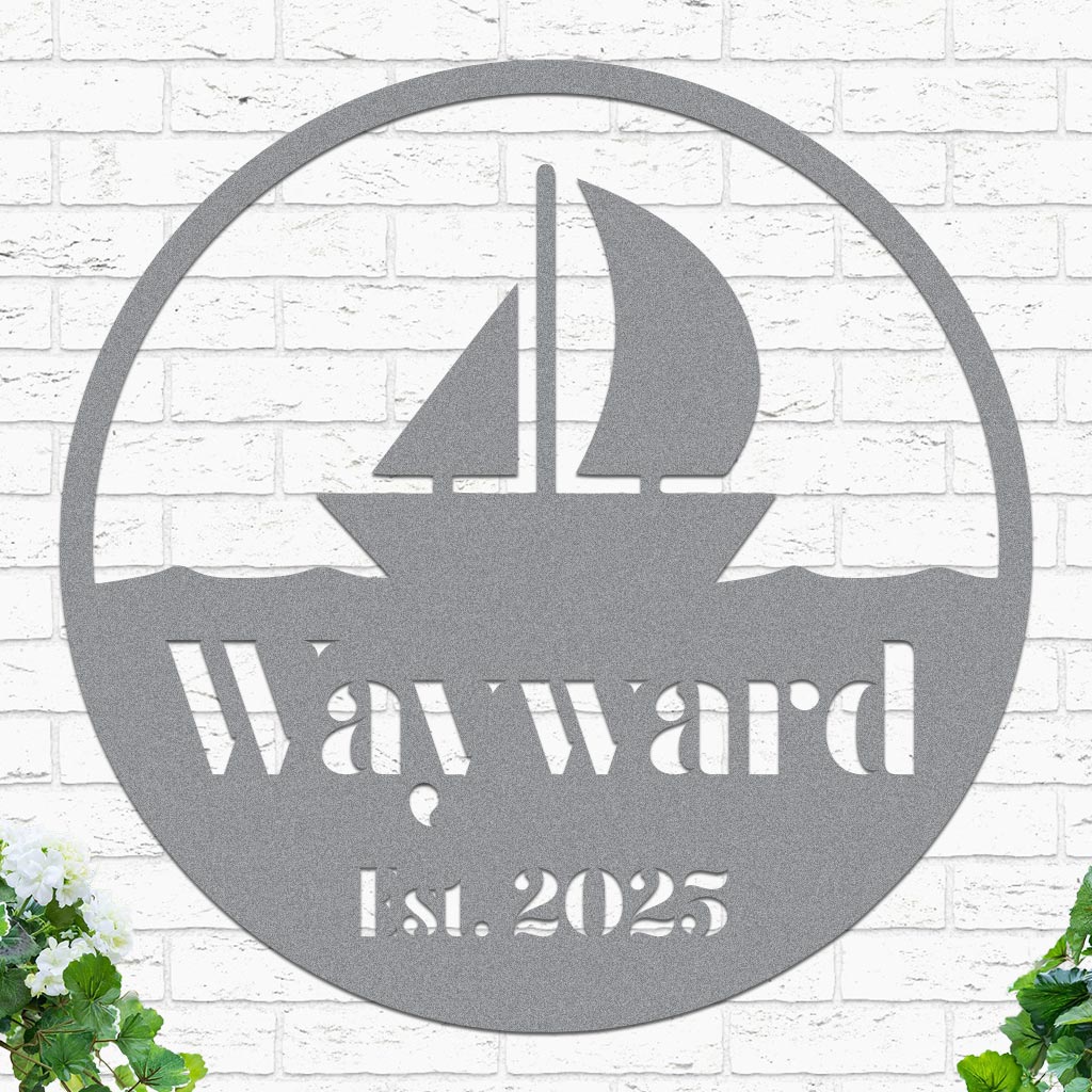 Sailboat Family Name Established Sign - Image 3