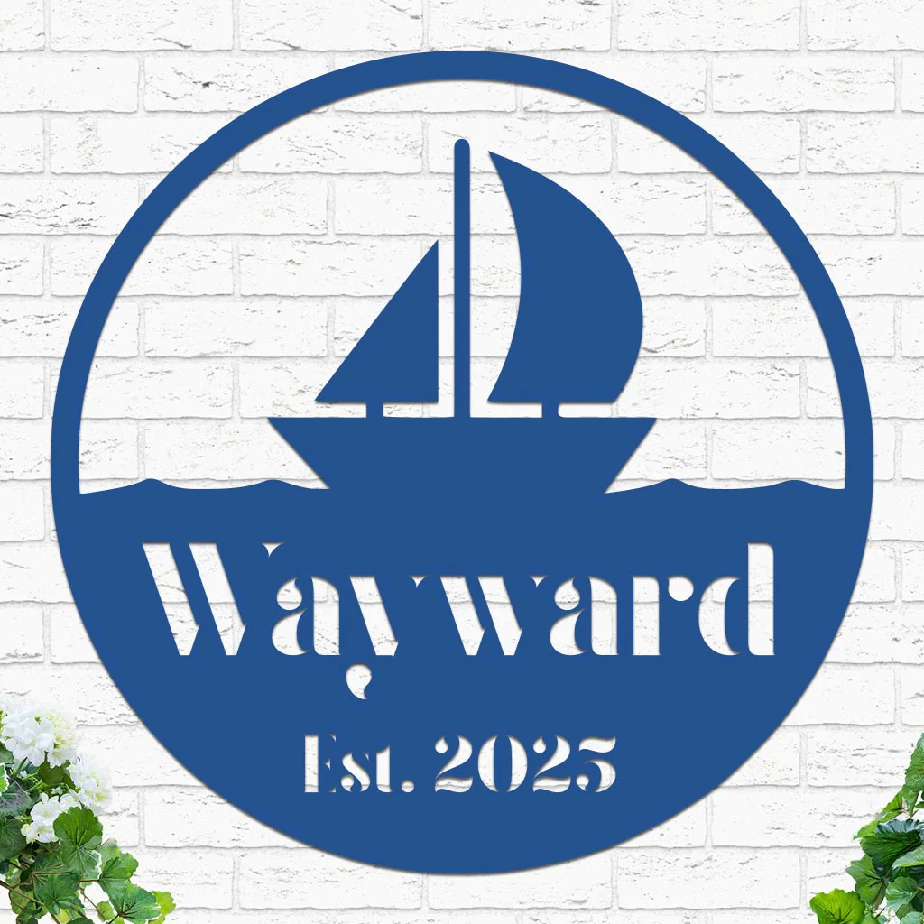 Sailboat Family Name Established Sign - Image 4