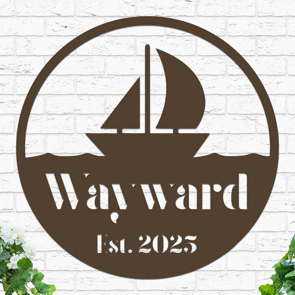 Sailboat Family Name Established Sign - Image 7