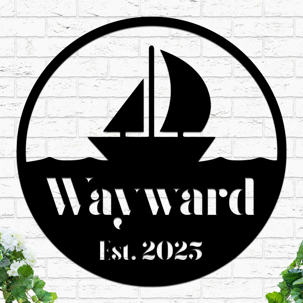 Sailboat Family Name Established Sign - Image 8