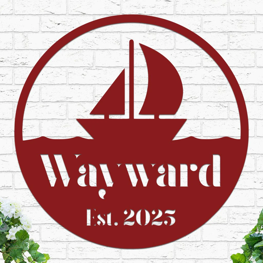 Sailboat Family Name Established Sign - Image 9
