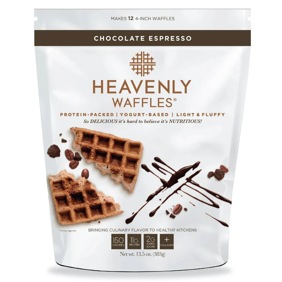 SALE CLOSE DATED | Chocolate Espresso Waffle Mix | Pack of 2 | 13.5 oz | Heavenly Waffles - Image 2