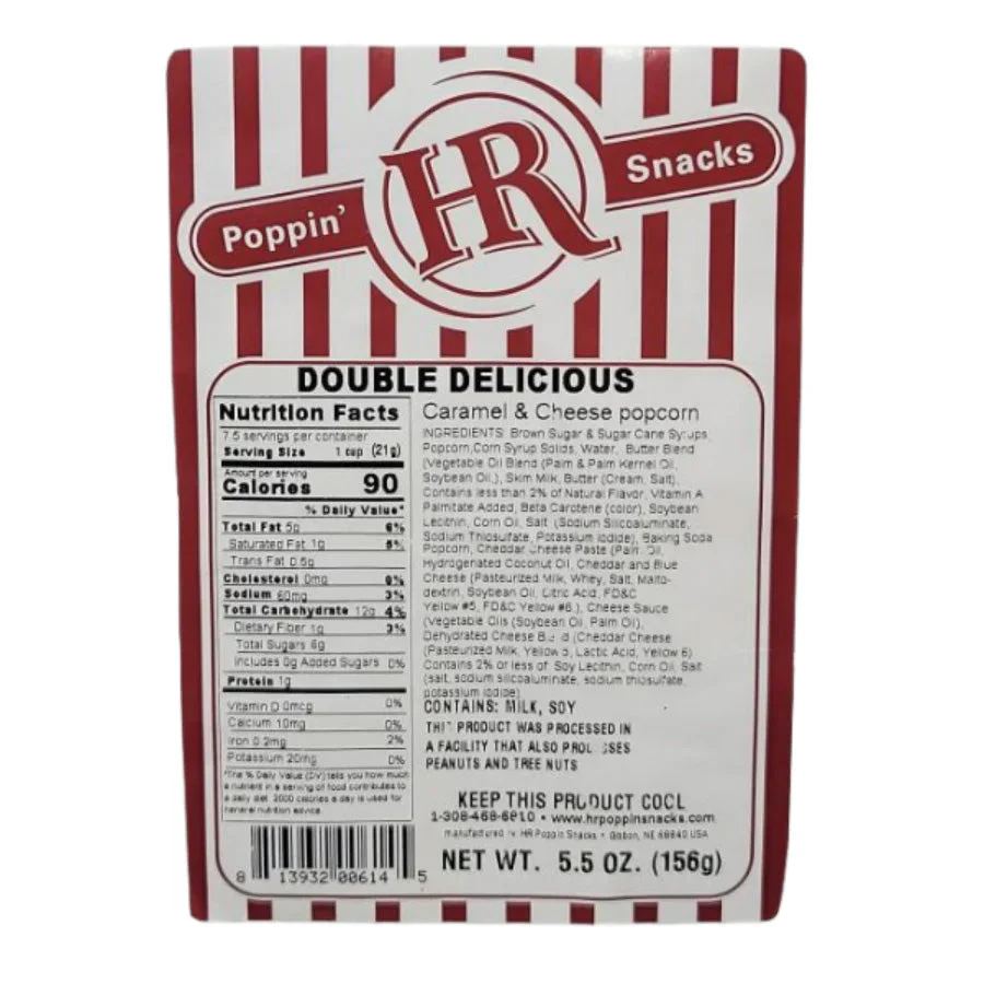 SALE CLOSE DATED | Double Delicious Caramel & Cheese Popcorn Mix | Multiple Sizes | HR Poppin' Snacks - Image 6