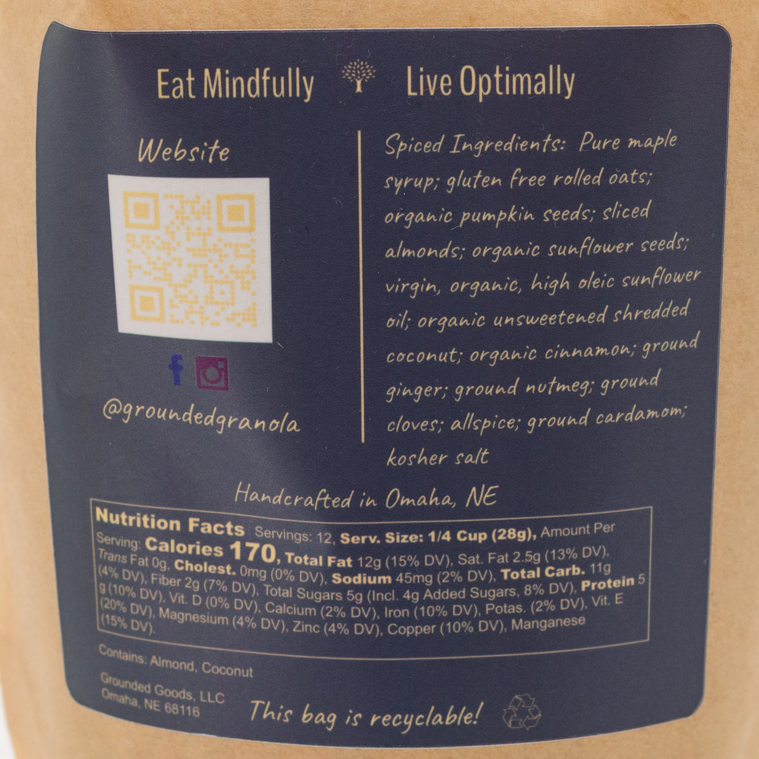 SALE CLOSE DATED | Spiced Granola | 12 oz | Grounded Granola - Image 5